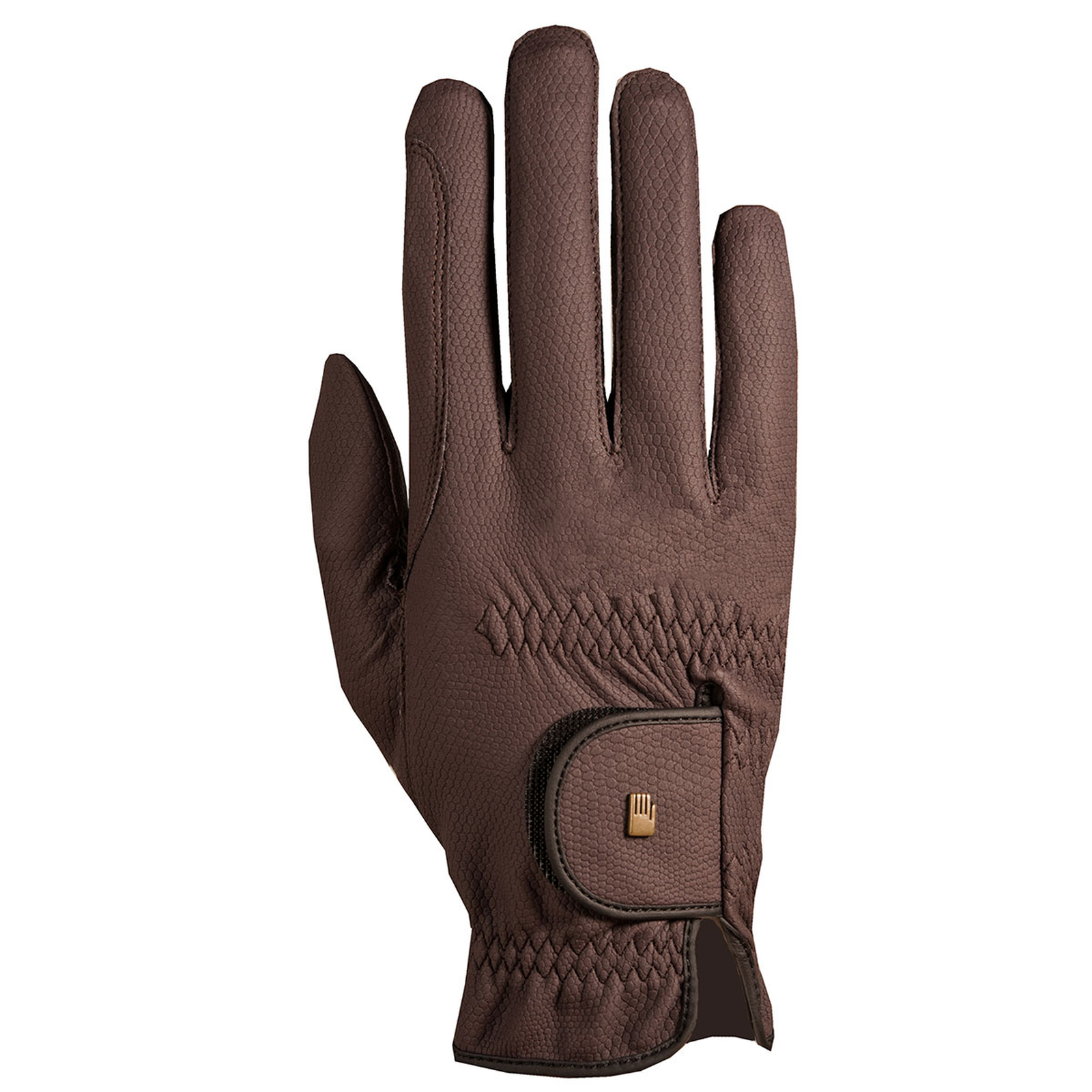 Dark Brown Roeck-Grip junior Winter riding gloves