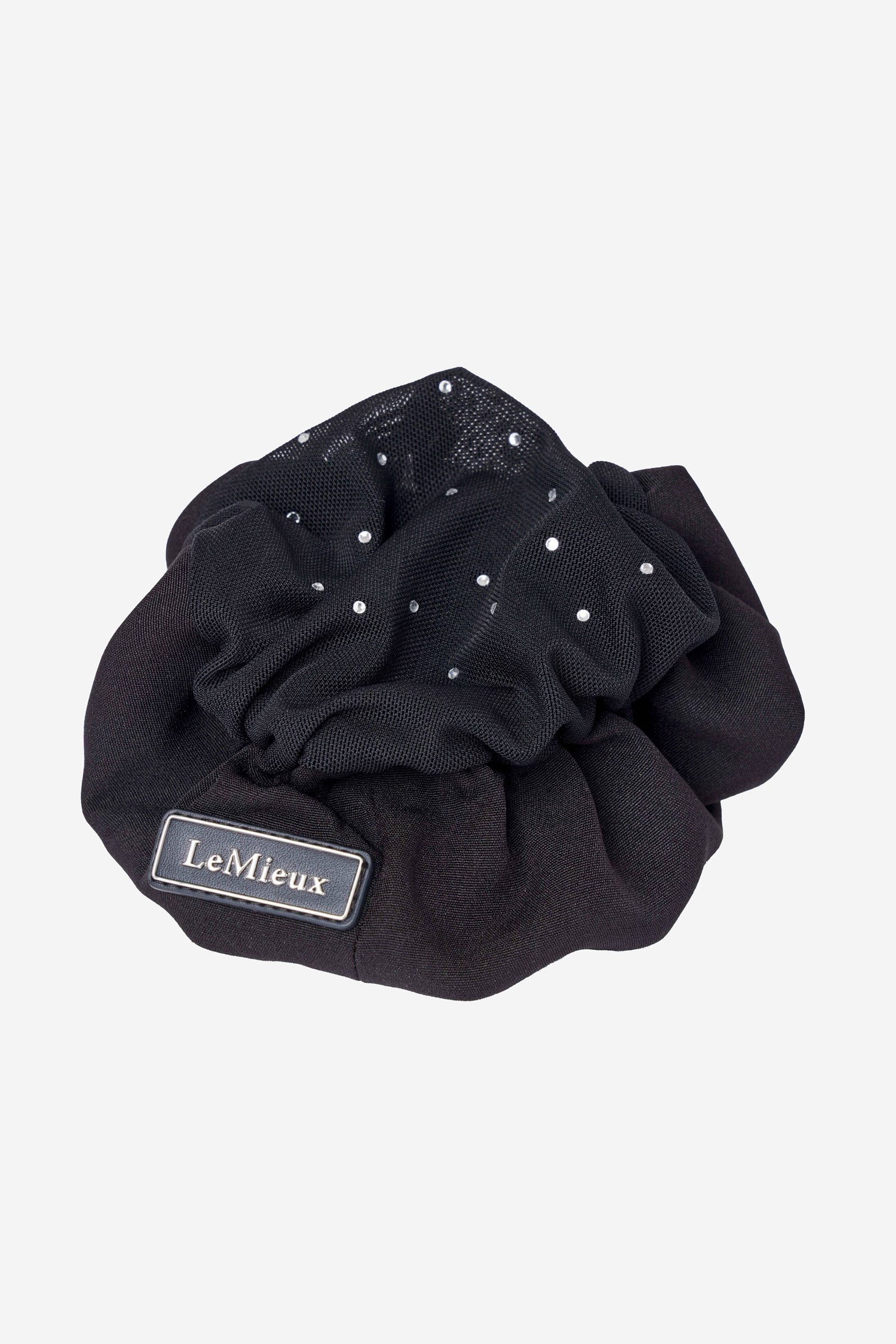 Black/Black LeMieux Scrunchie with Crystal Hair Net