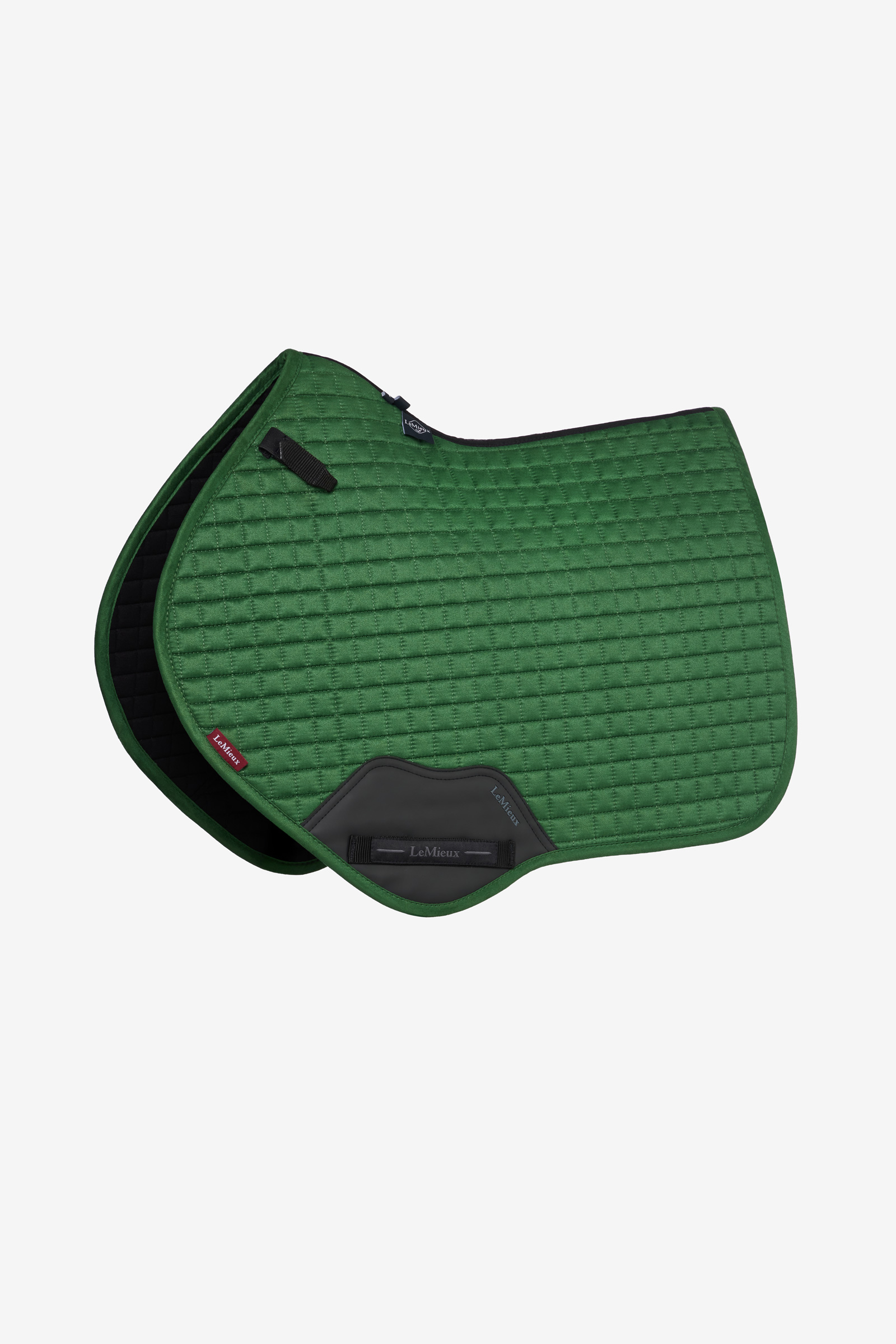 Hunter Green Lemieux Suede Close Contact Square Saddle Pad