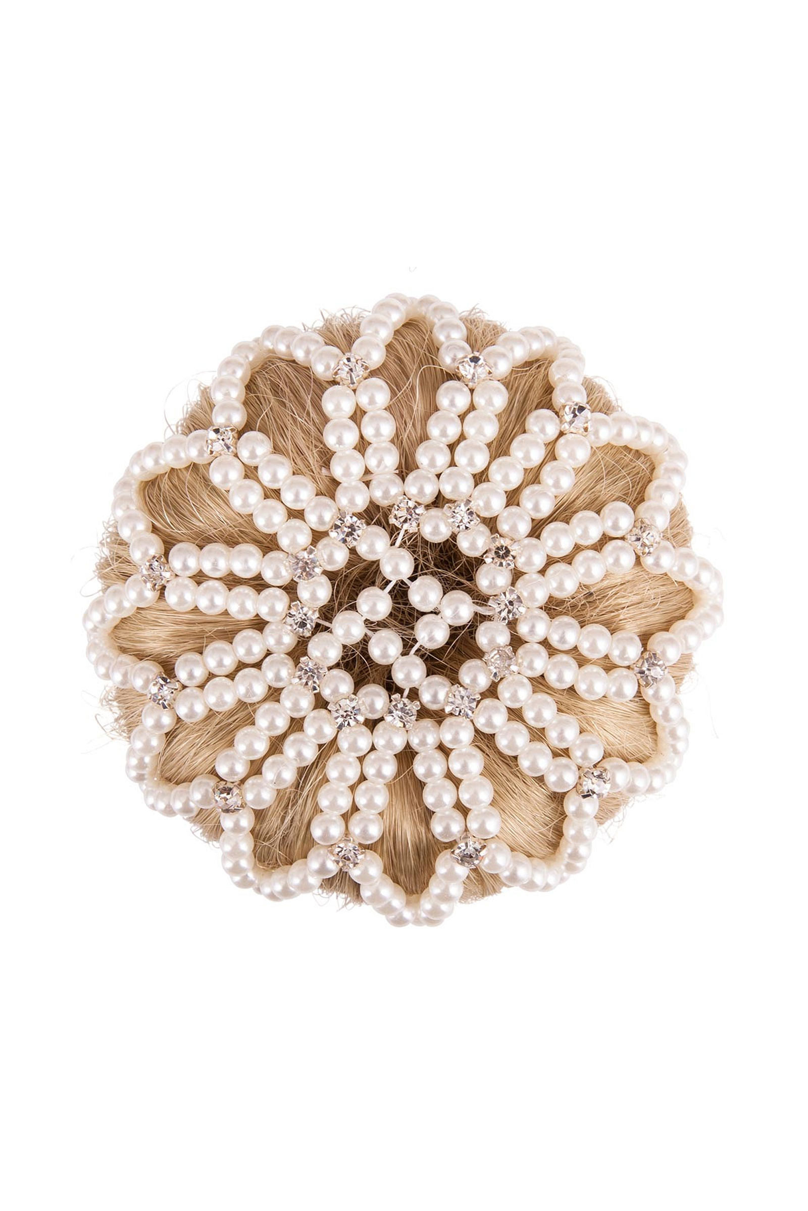 WH/AB BR Bun Net Pearl Diamond