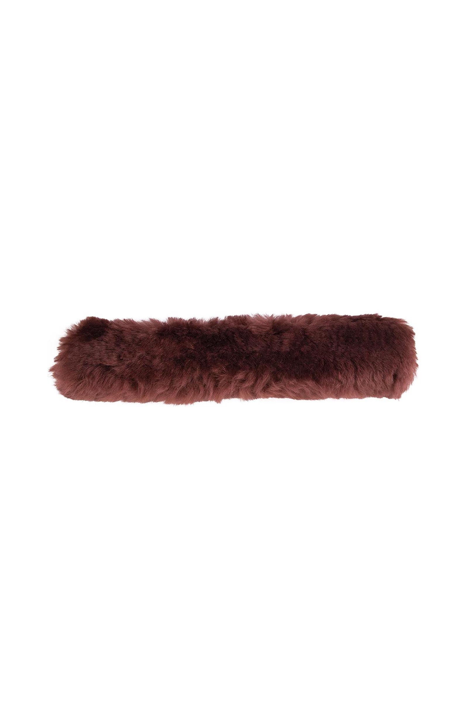 Brown BR Sheepskin Noseband Sleeve