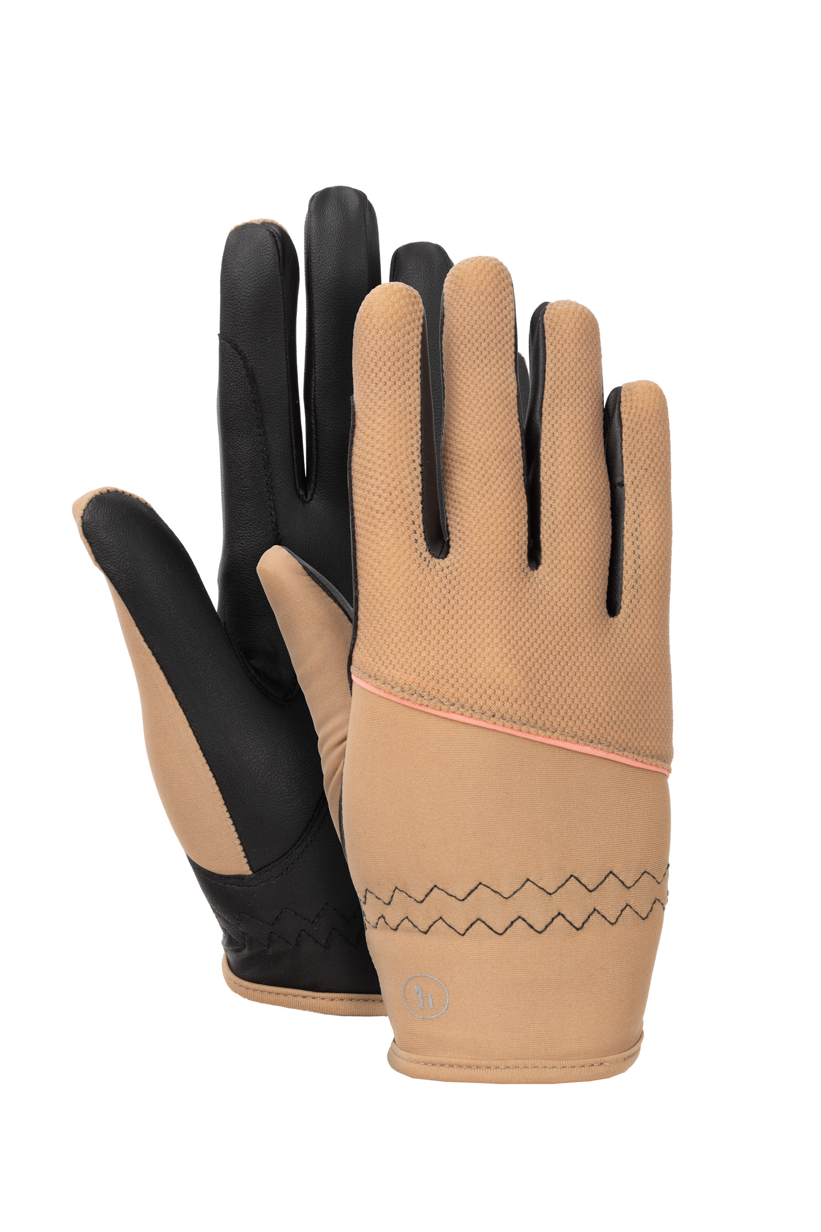 Warm Taupe Horze Sade Kids' Summer Riding Gloves