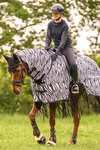 Waldhausen Zebra Fly Sheet With Saddle Cut and Fringes, UV-Protection