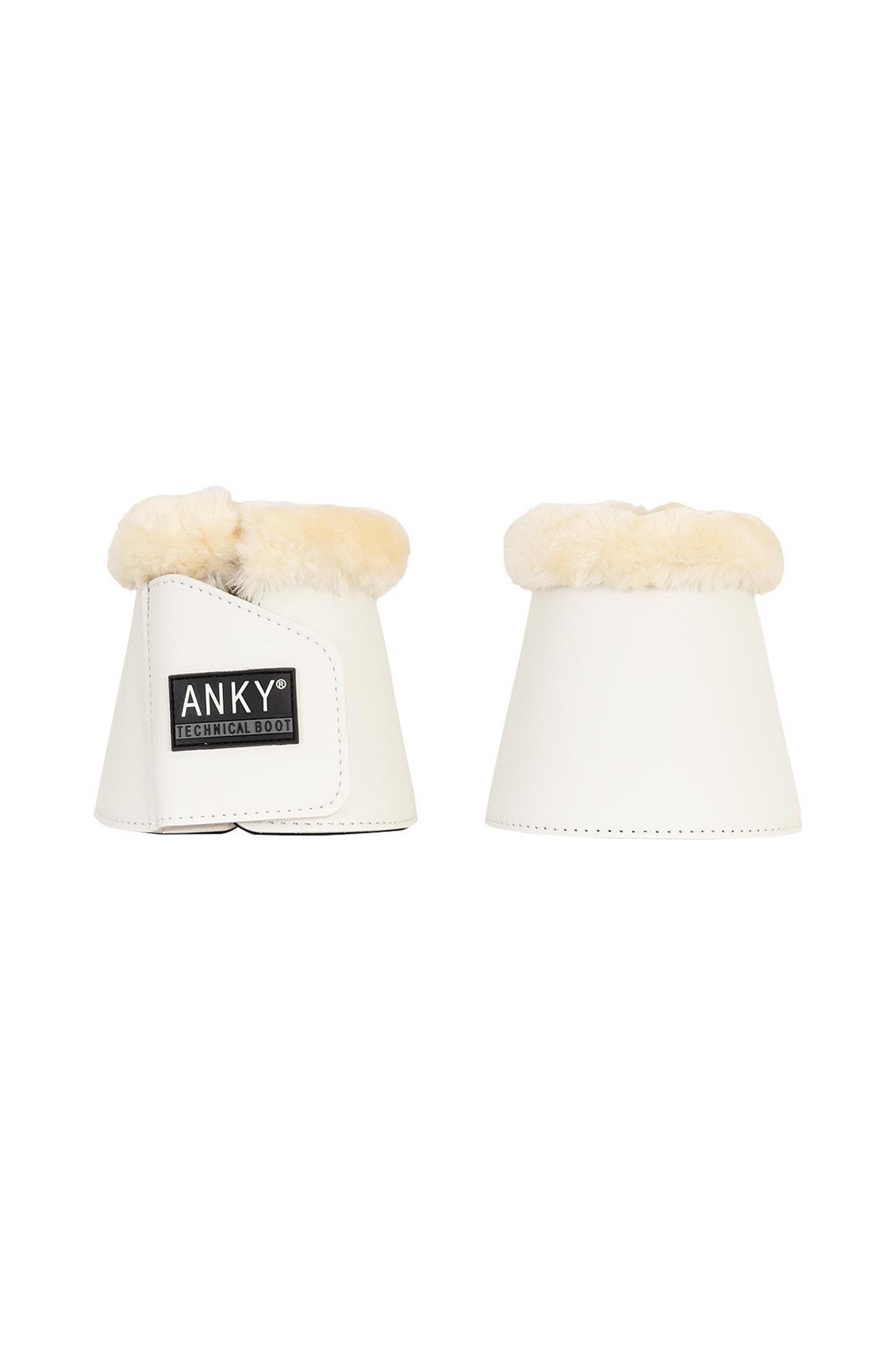 White ANKY Bell Boots With Neoprene Lining & Faux Fur