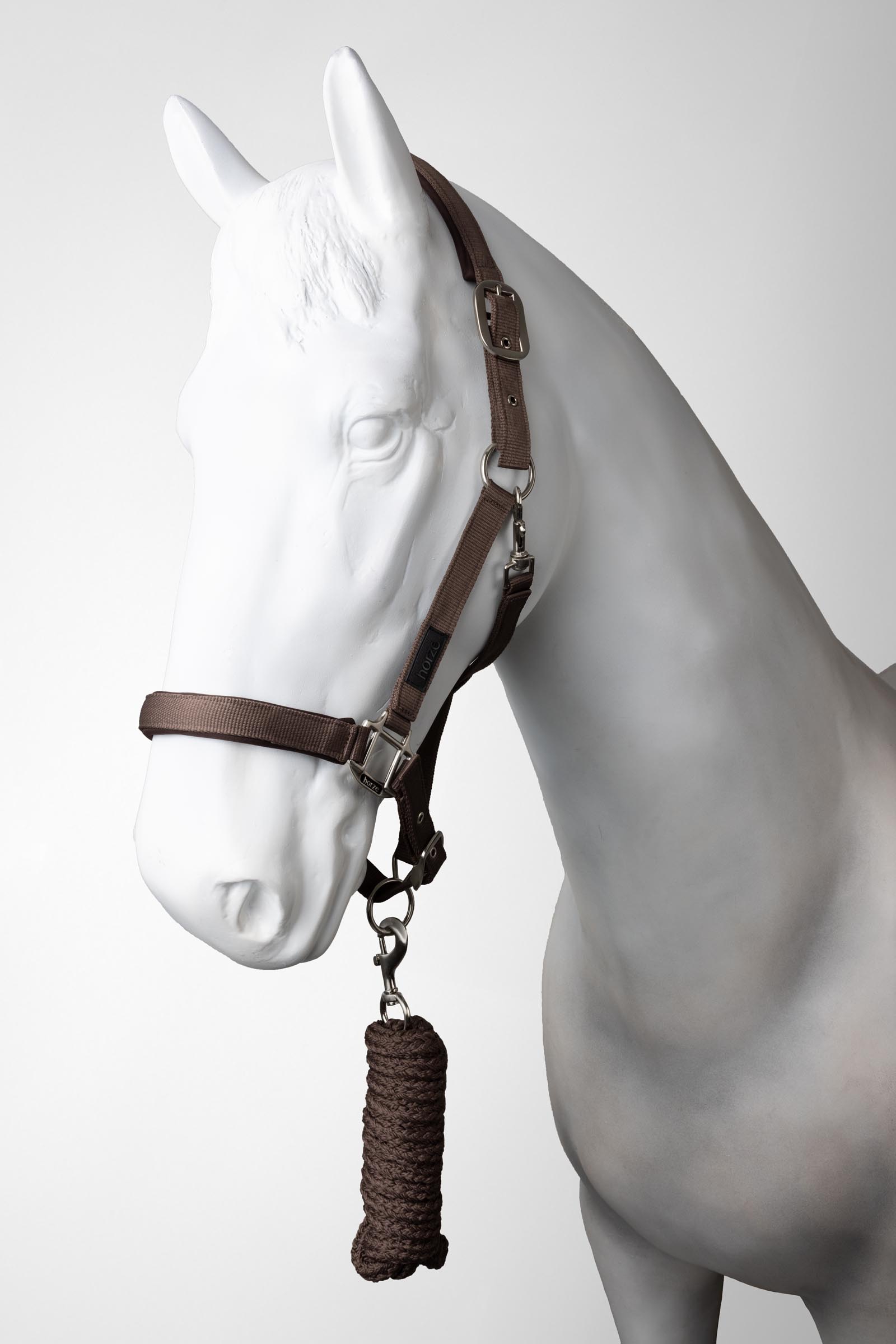 Coffee Quartz Horze Lucca Headcollar & Lead Rope Set