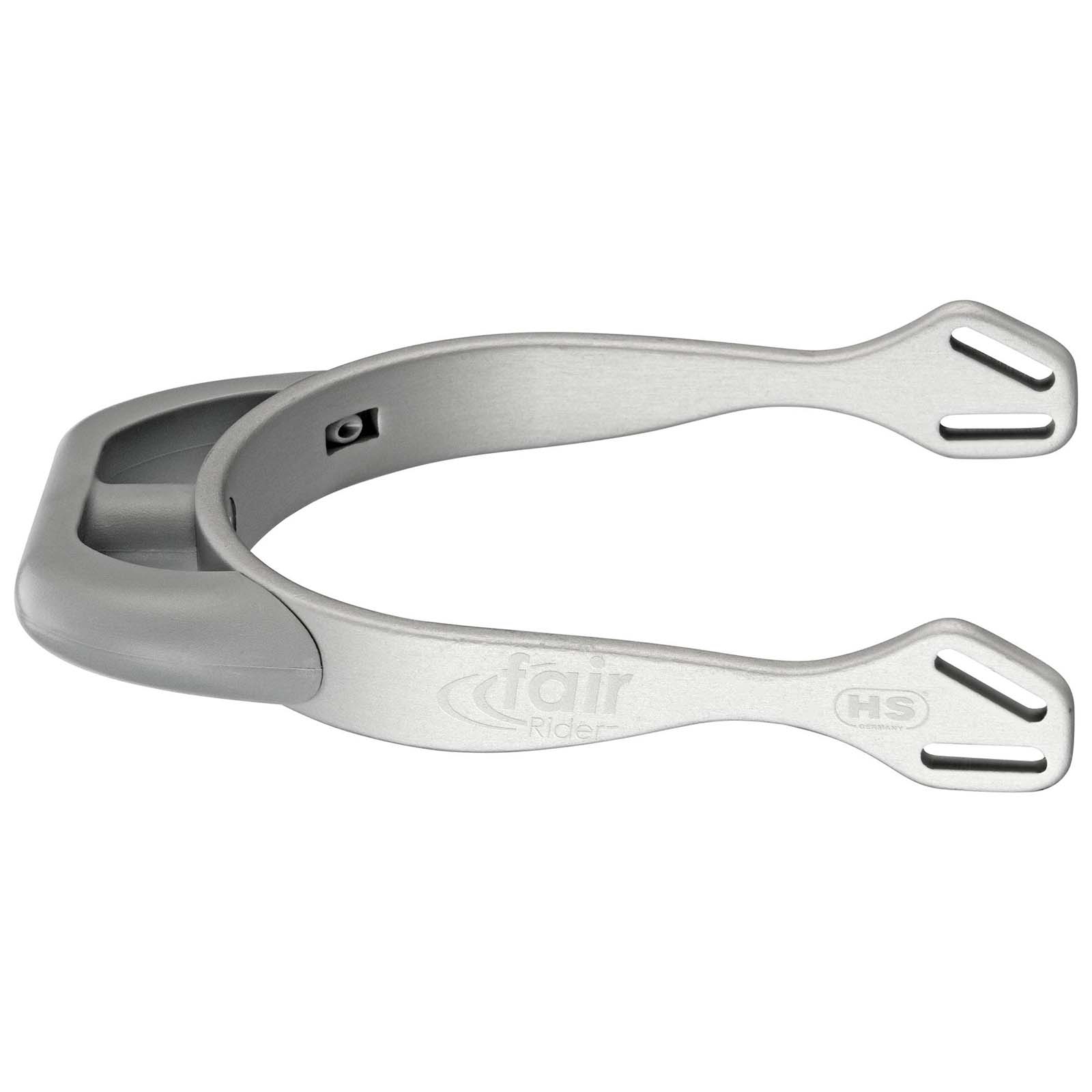 Silver/Silver Sprenger FairRider Aluminium Spurs with Flat Neck 20mm