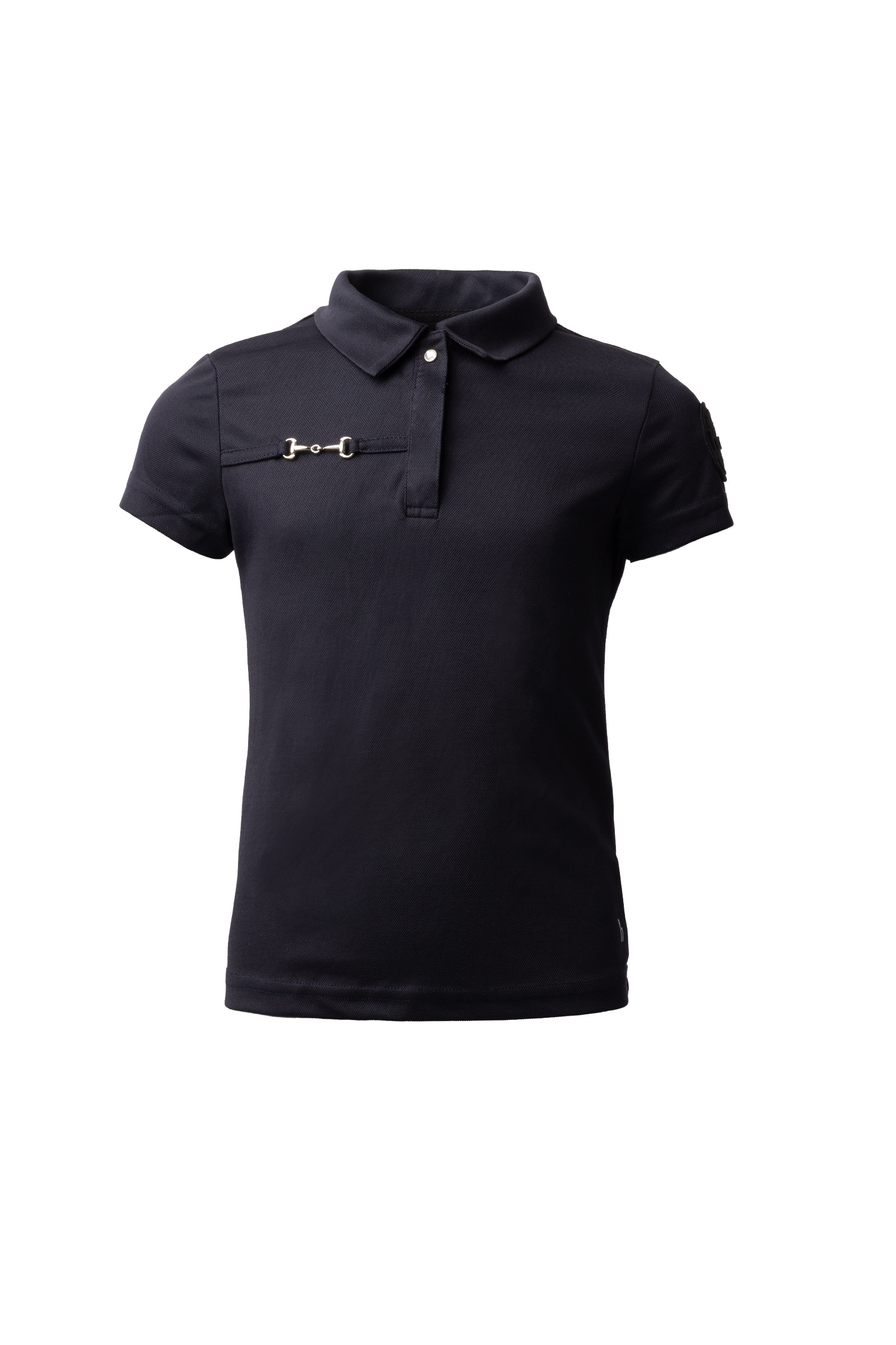 Dark Navy Horze Young Rider Denise Functional Short Sleeve Polo Shirt