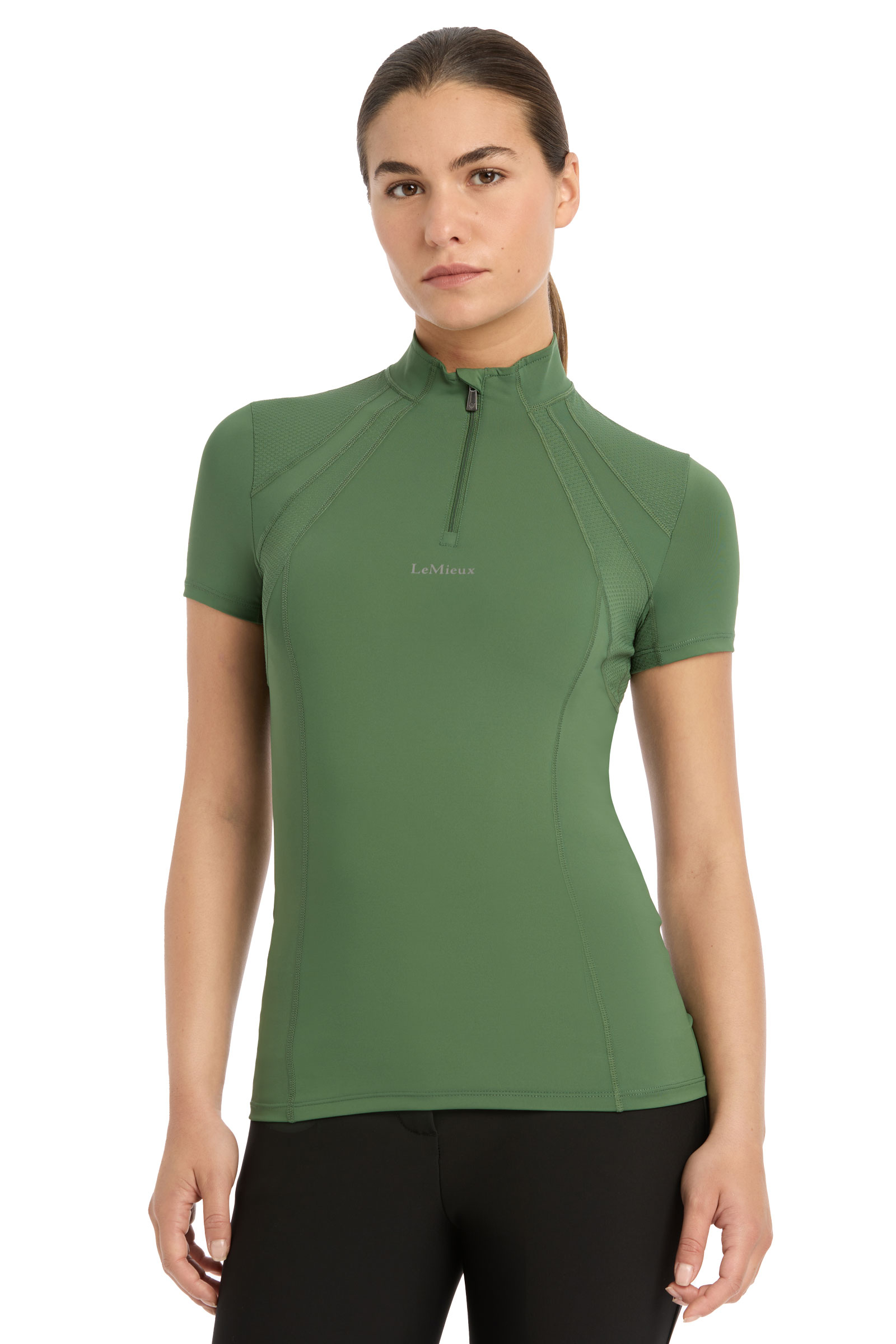 Hunter Green LeMieux Mia Mesh Short Sleeve Base Layer