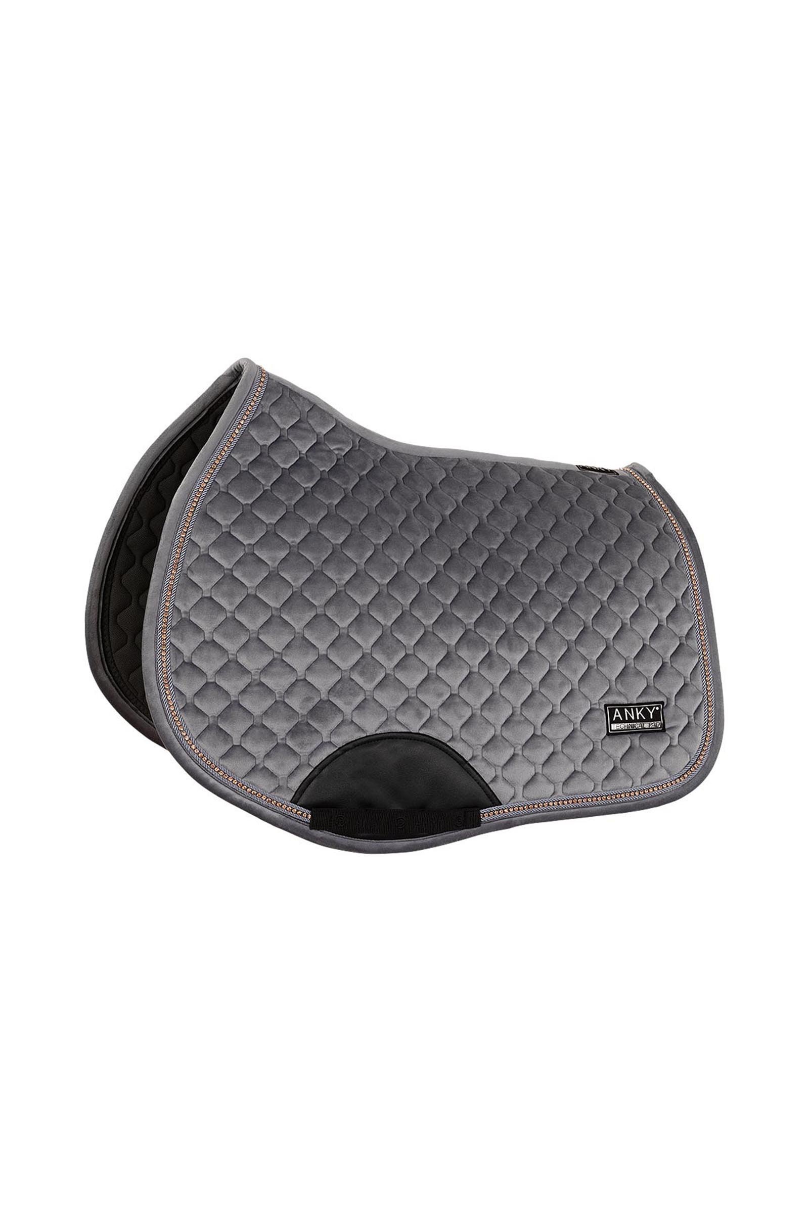 Steel Grey ANKY Velvet Stones Jumping Saddle Pad