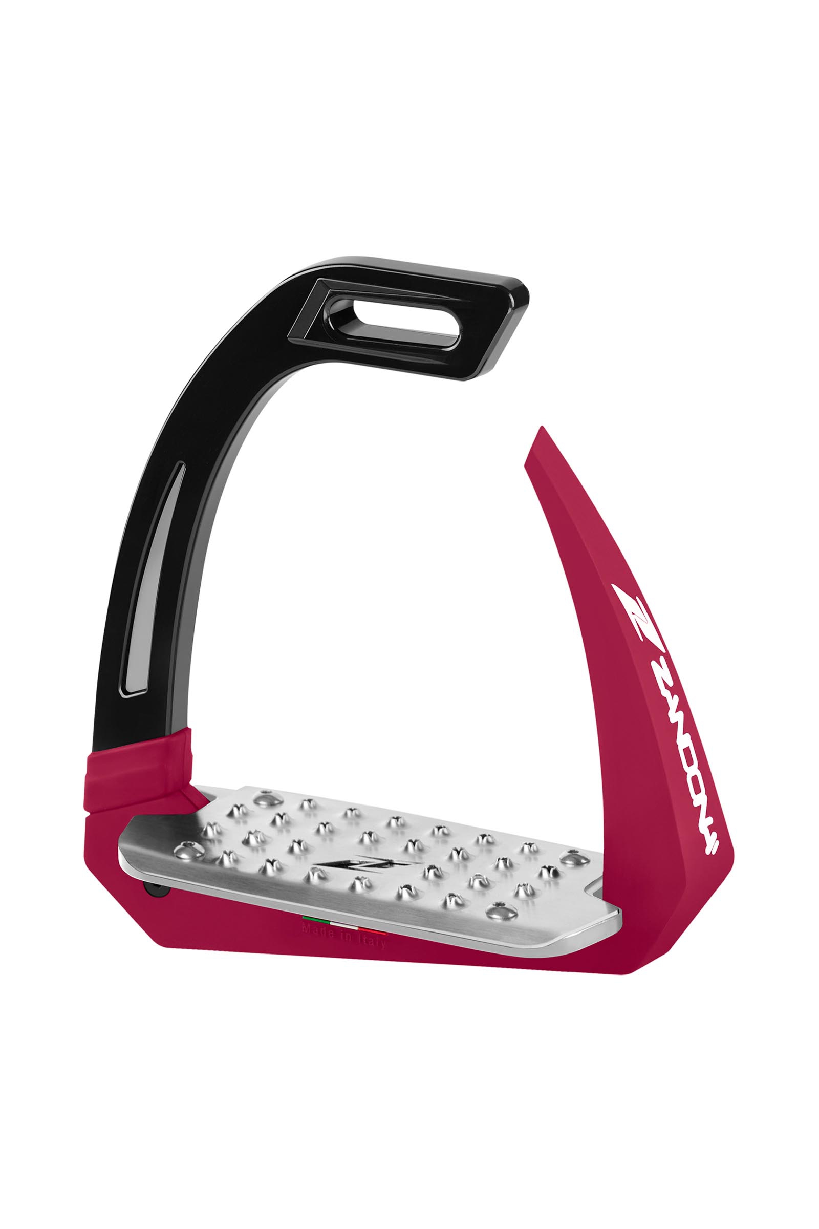 Silver/Bordeaux Zandona Omnia Safety Stirrups