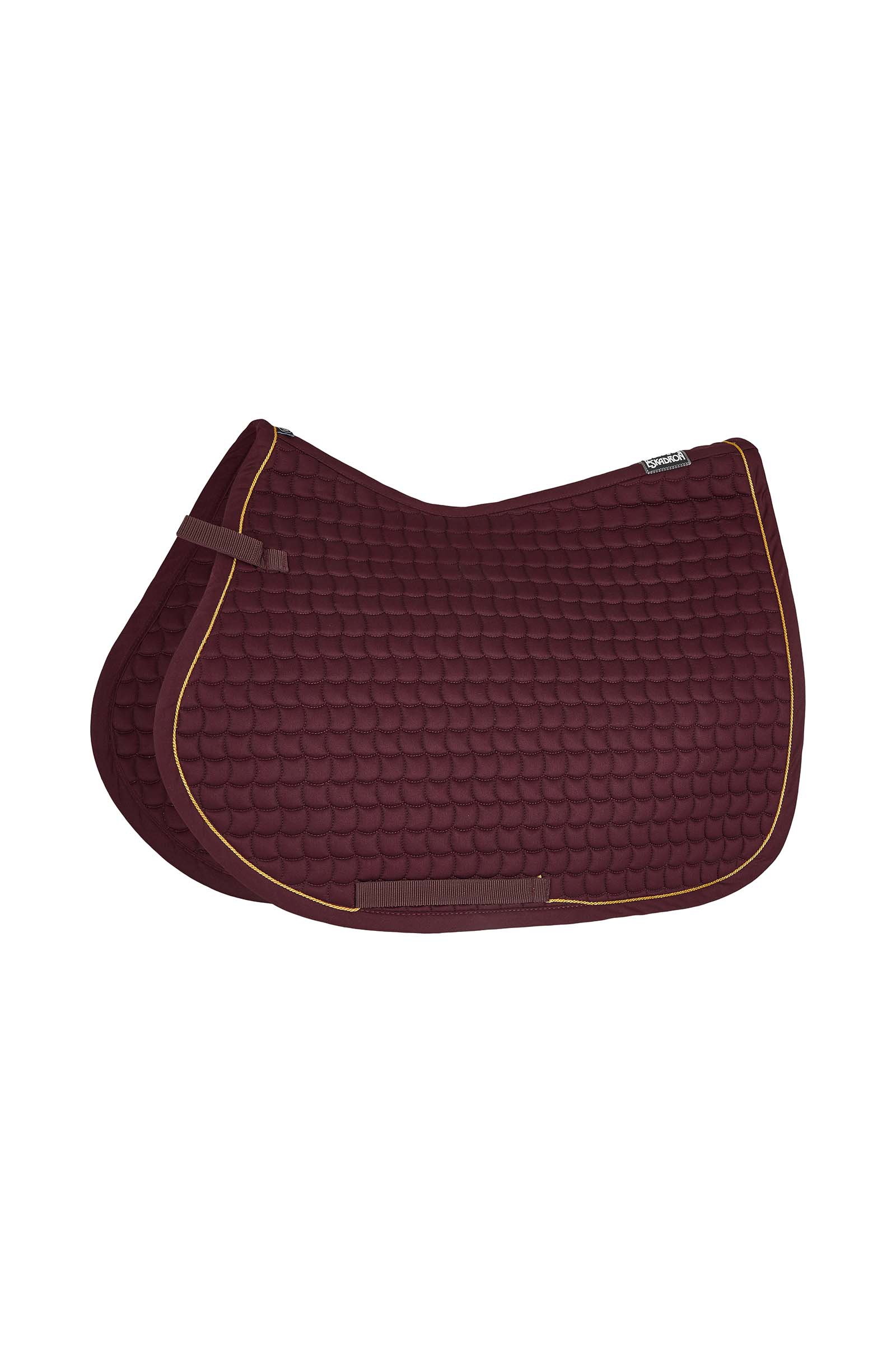 Burgundy Dark Red Eskadron Cotton Gold All purpose Saddle Pad