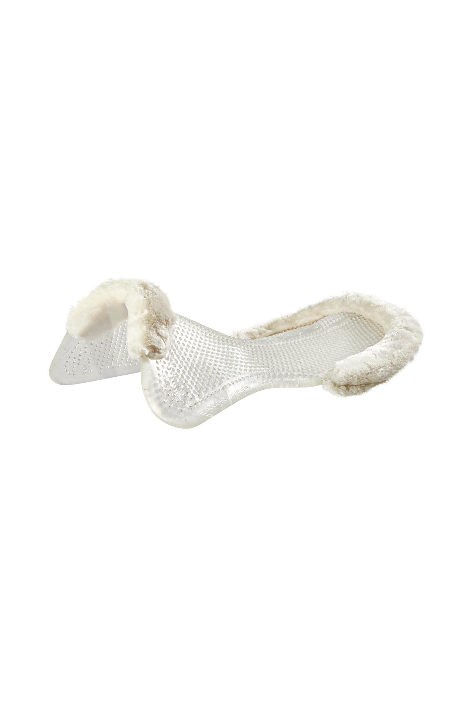 Transparent/Natural Acavallo Gel Non Slip Classic With Faux Sheepskin Cut-Out Flat