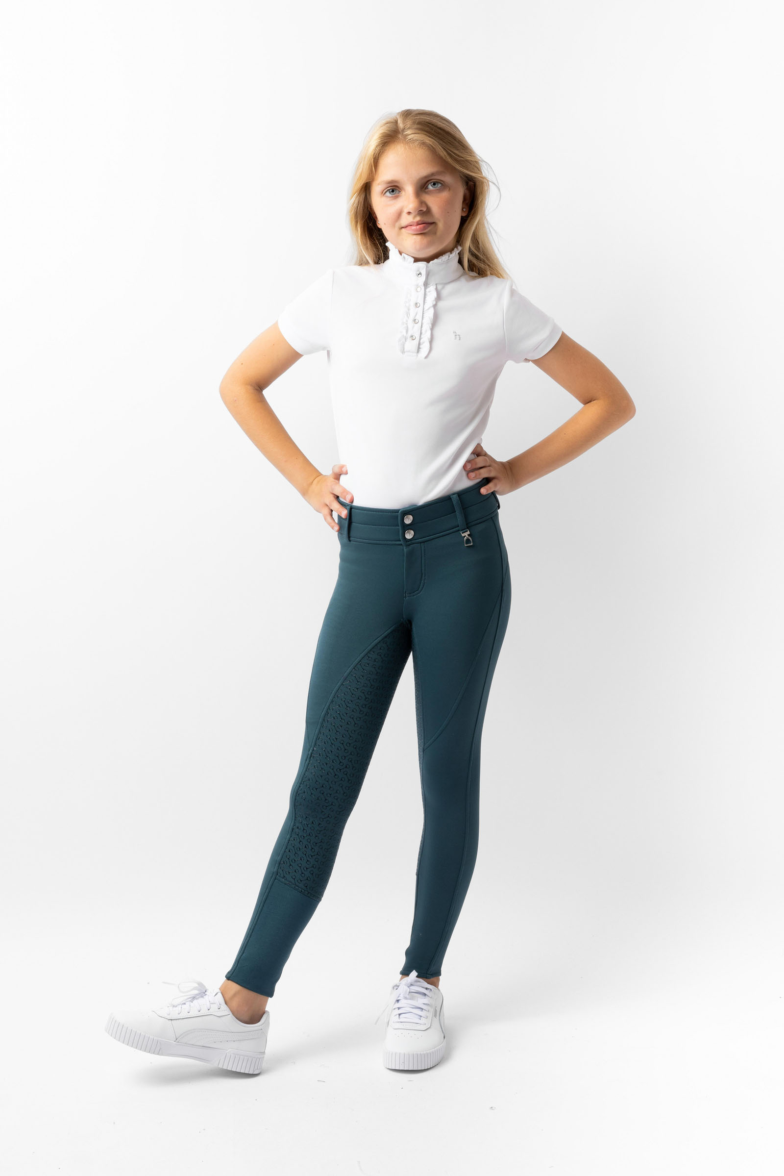 Horze Rhea Kids&acute; Thermo Fullgrip Breeches with Hip Pockets