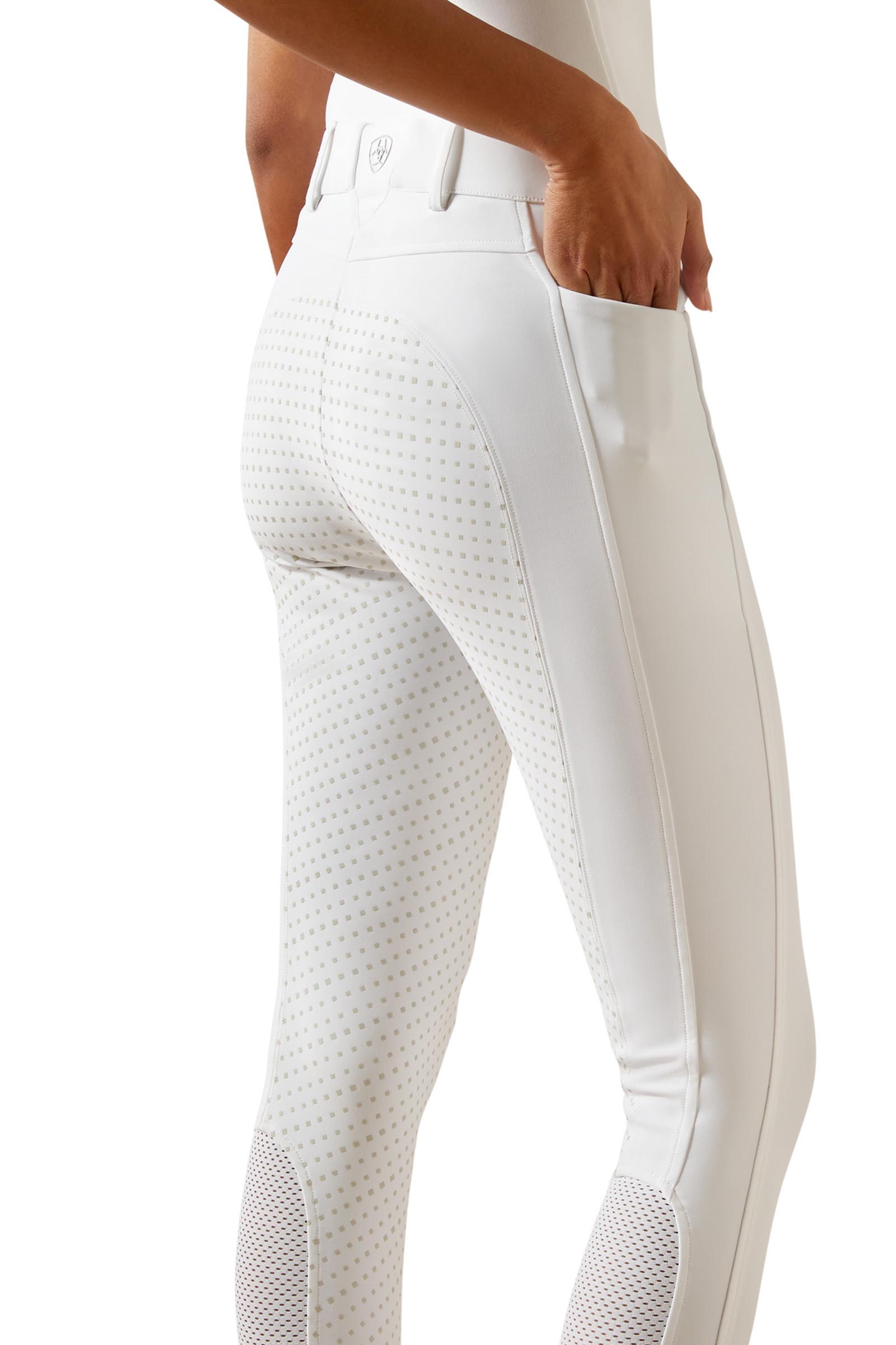 White Ariat Tri Factor NT Women&acute;s Full Seat Breeches