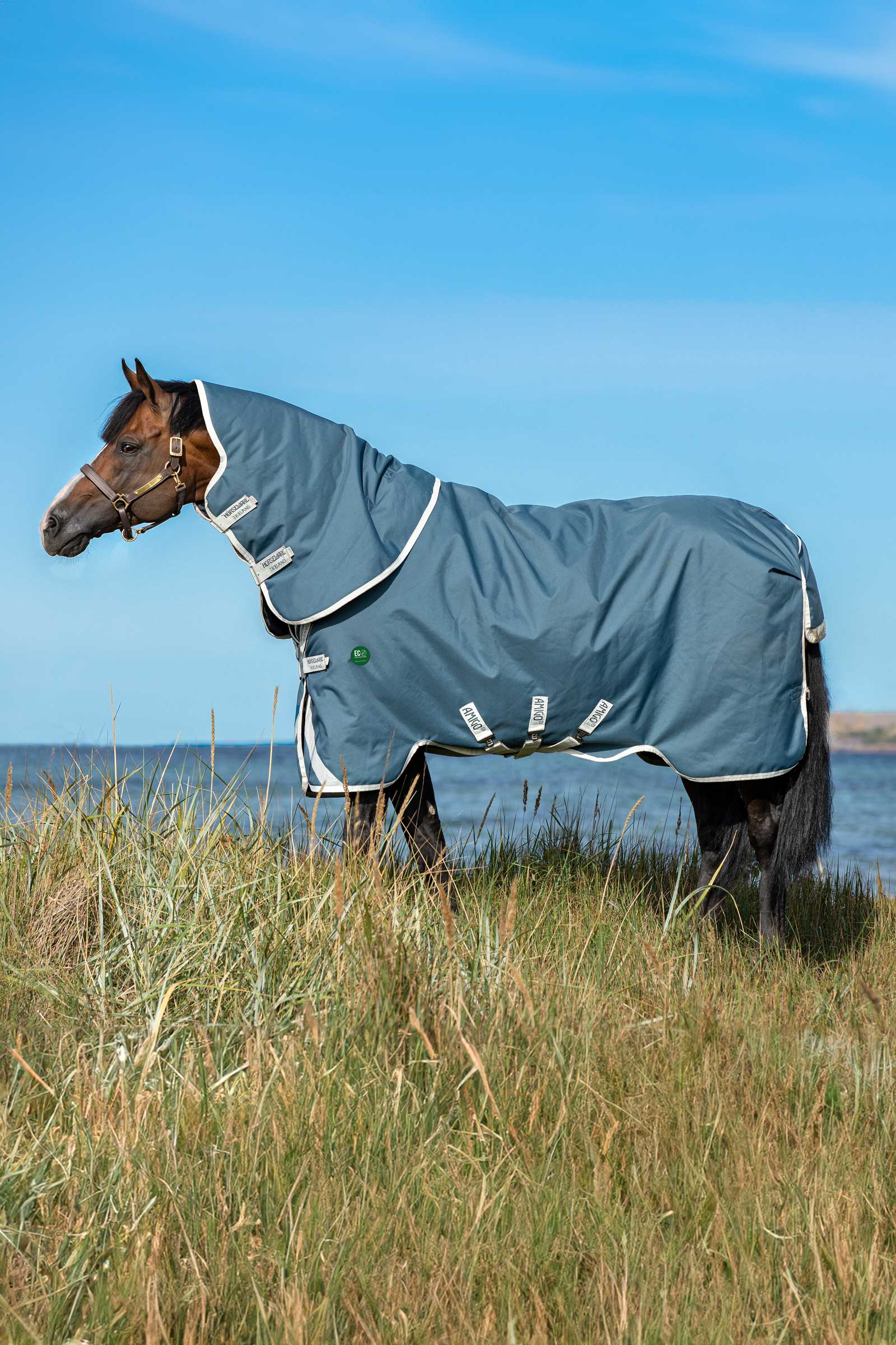 Horseware Amigo AmEco 12 Plus Turnout Rug With Detachable Neck, 100g