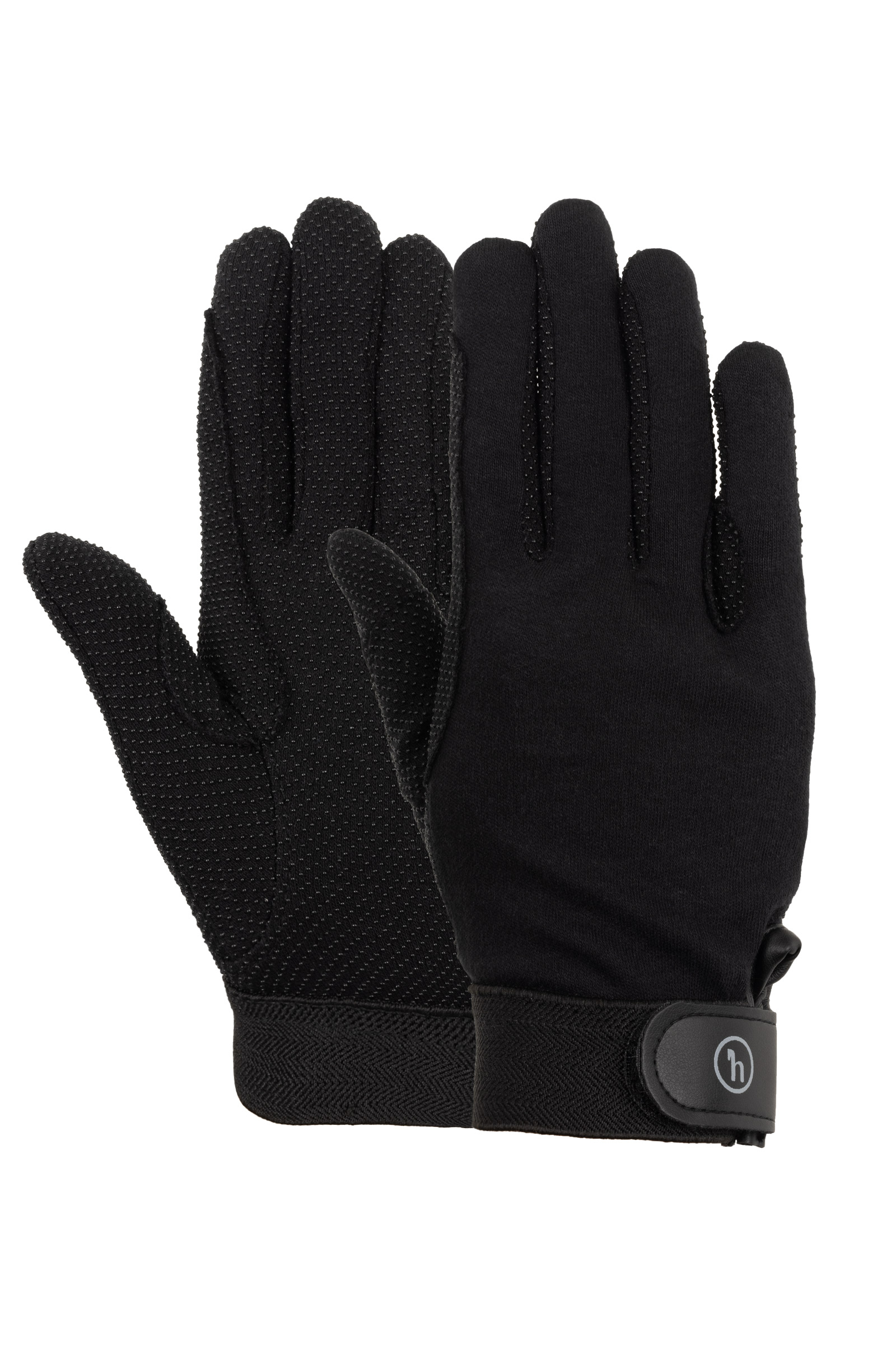 Black Horze Basic Polygrip Riding Gloves