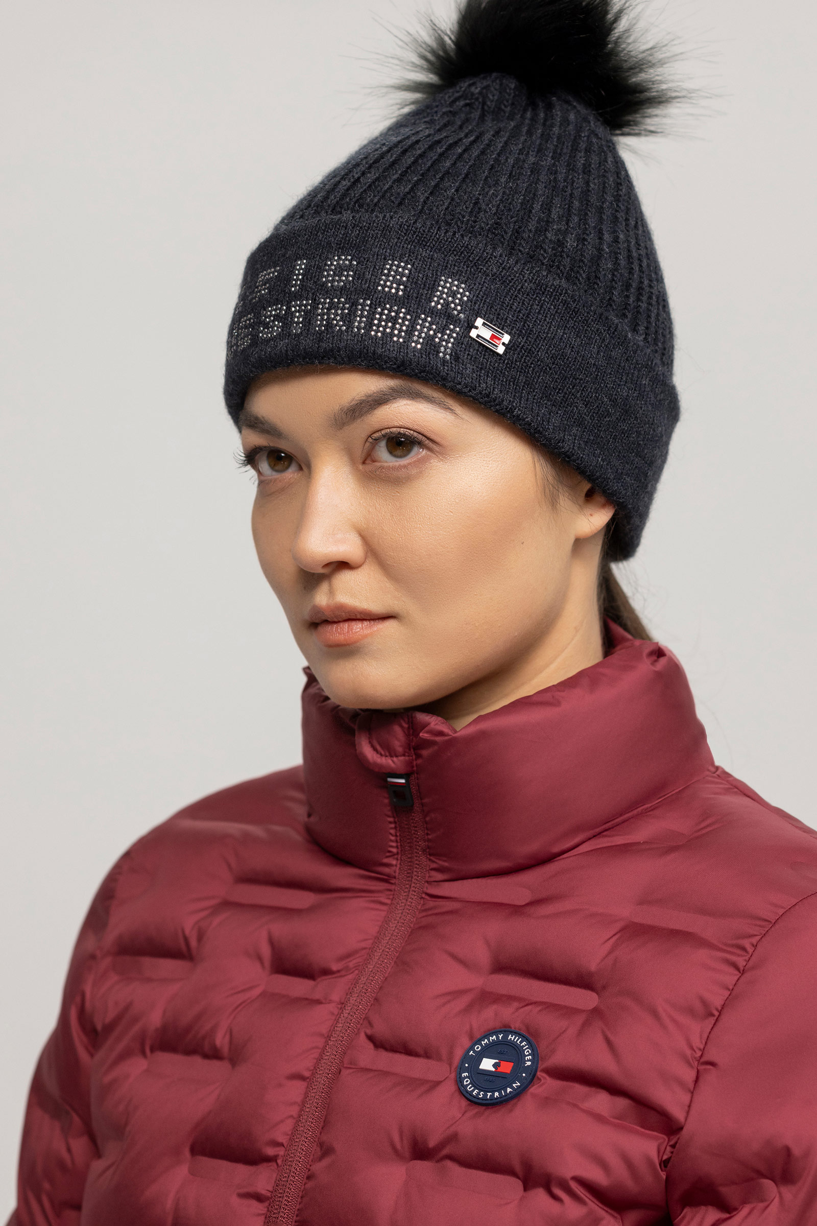 Tommy Hilfiger Equestrian Ottawa Women&acute;s Pompom Beanie