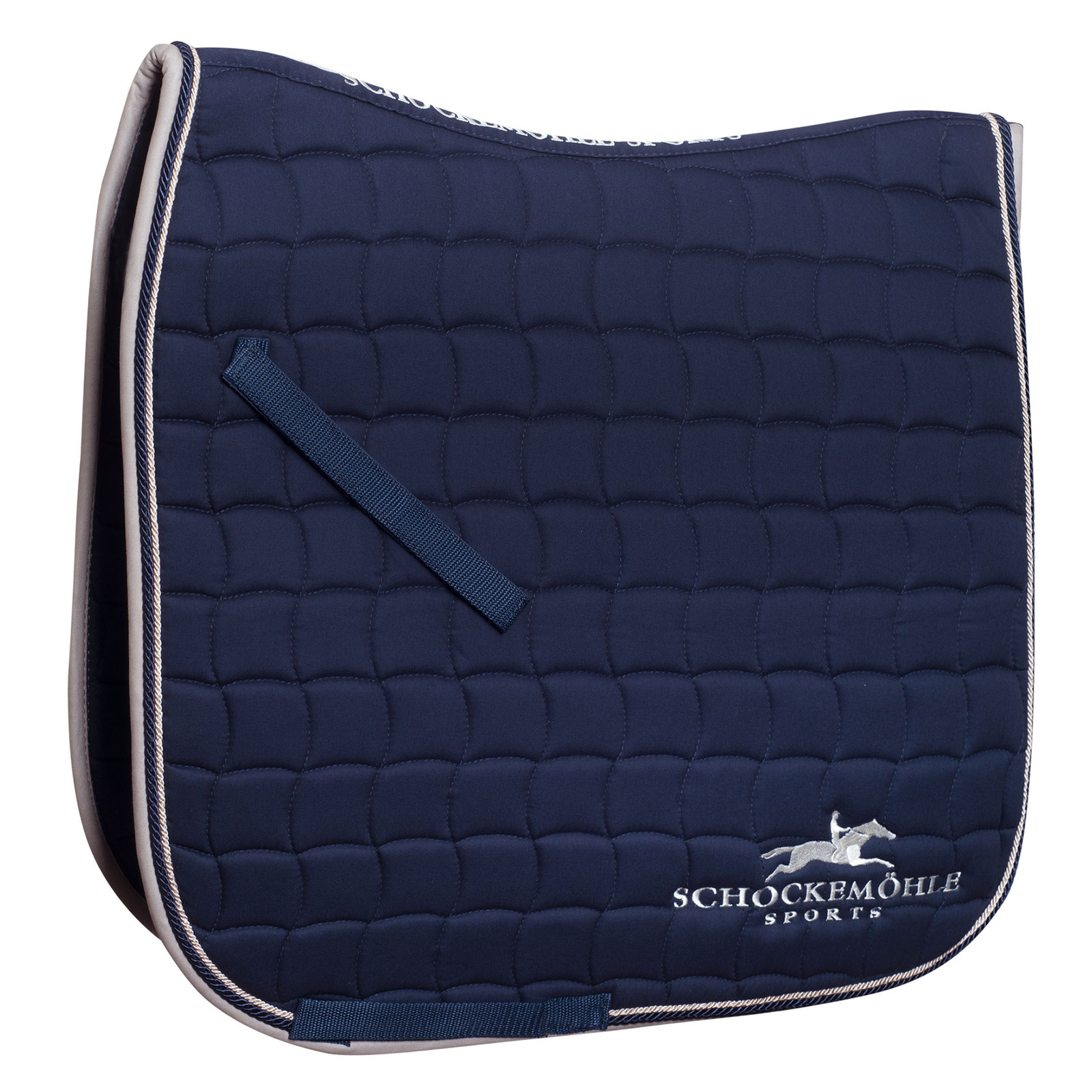 Navy/Stone grey Schockemöhle Sports Dynamite DL, Saddle pad Dressage with logo