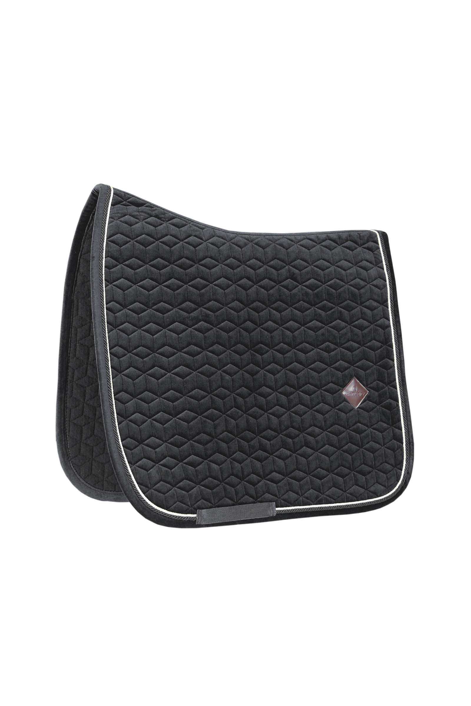 Black Kentucky Horsewear Basic Velvet Dressage Saddle Pad