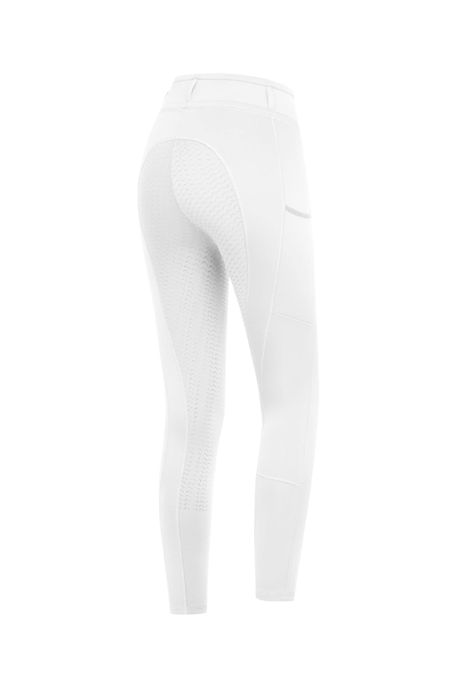 White ELT Ella Women's Full Grip Riding Tights