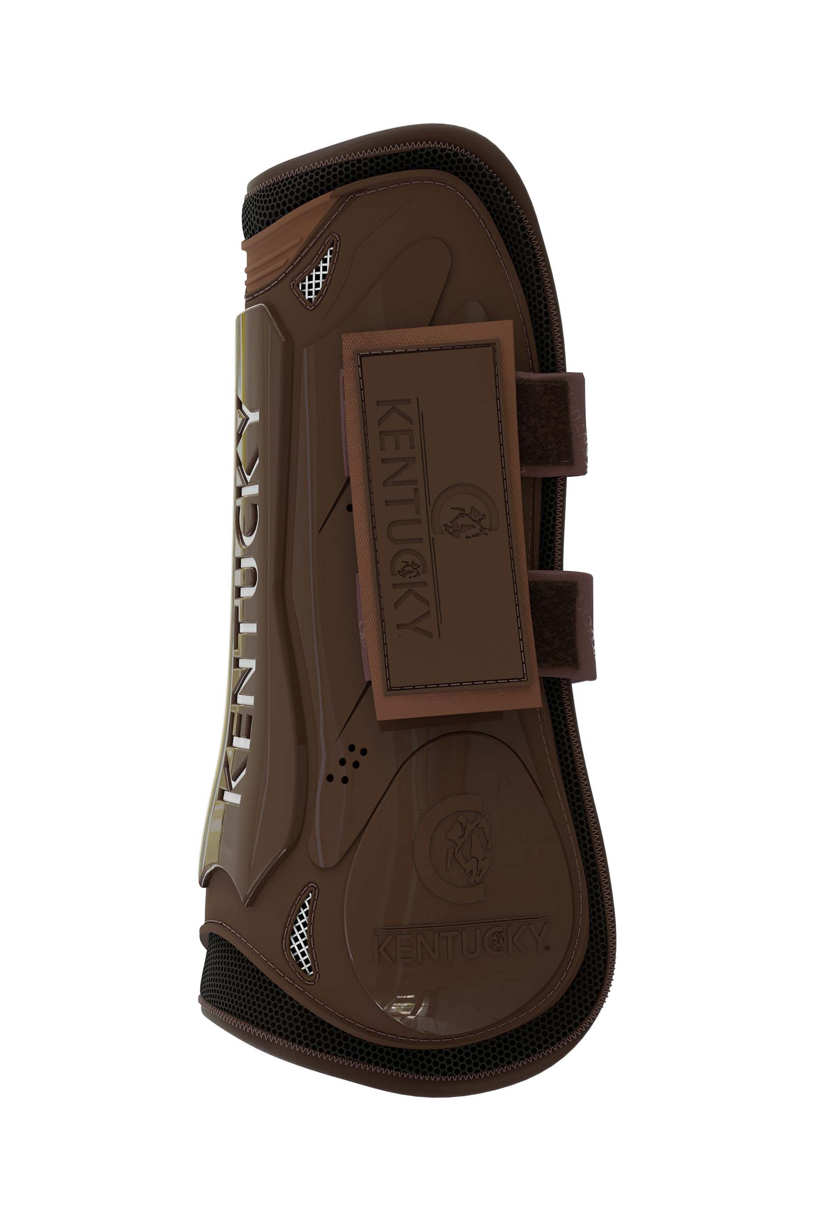 Brown Kentucky Horsewear Tendon Boots Hook and Loop Fastener