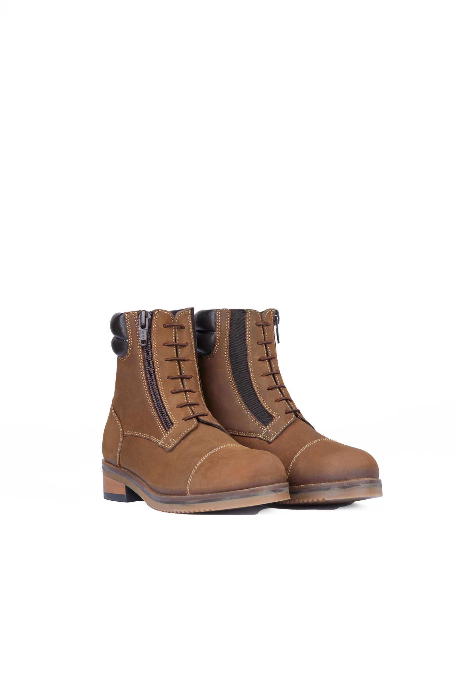 Dark Brown Horze Blake Kids Leather Jodhpur Boots
