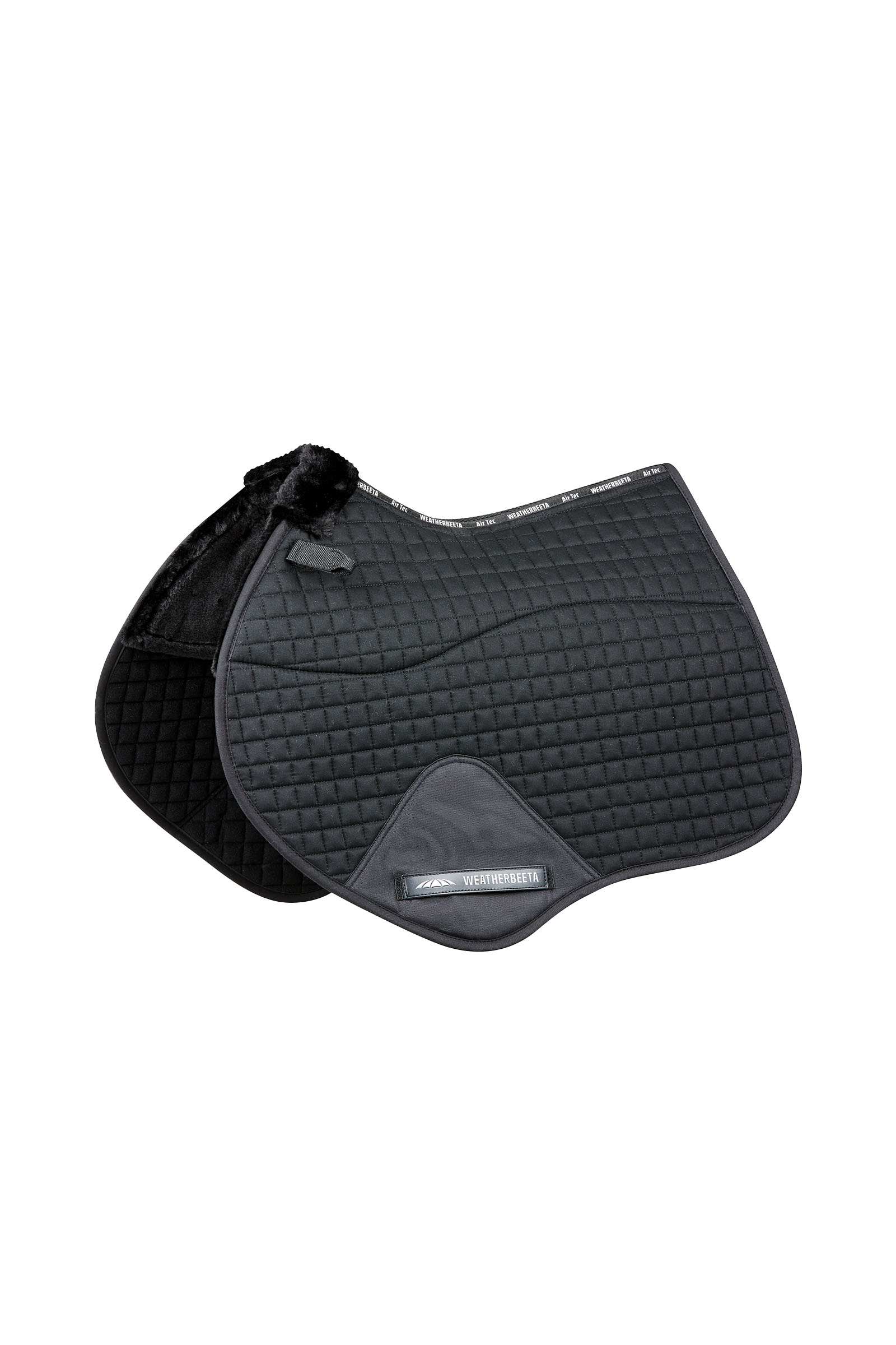 Black Weatherbeeta Prime Comfy Fleece Jump Shaped Saddle Pad
