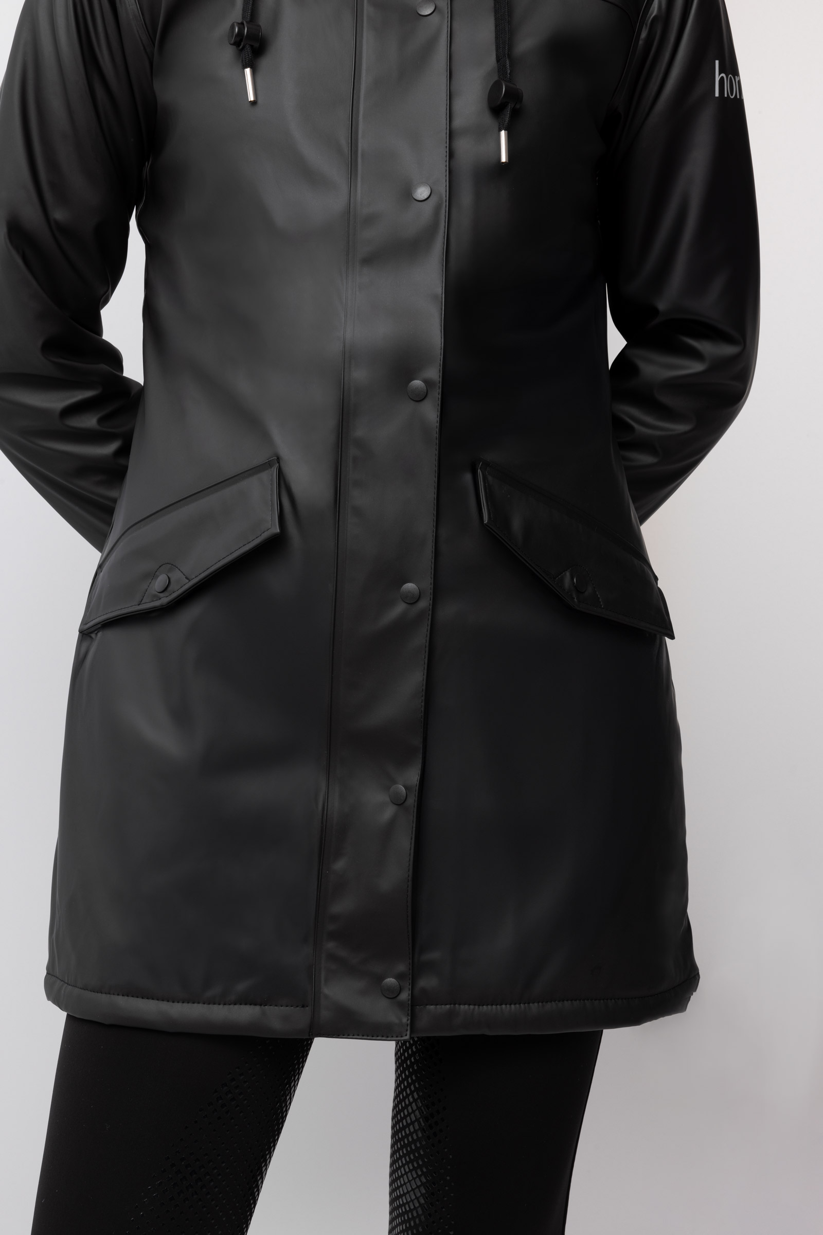 Horze Billie Women's PU Rain Riding Jacket with Fleece