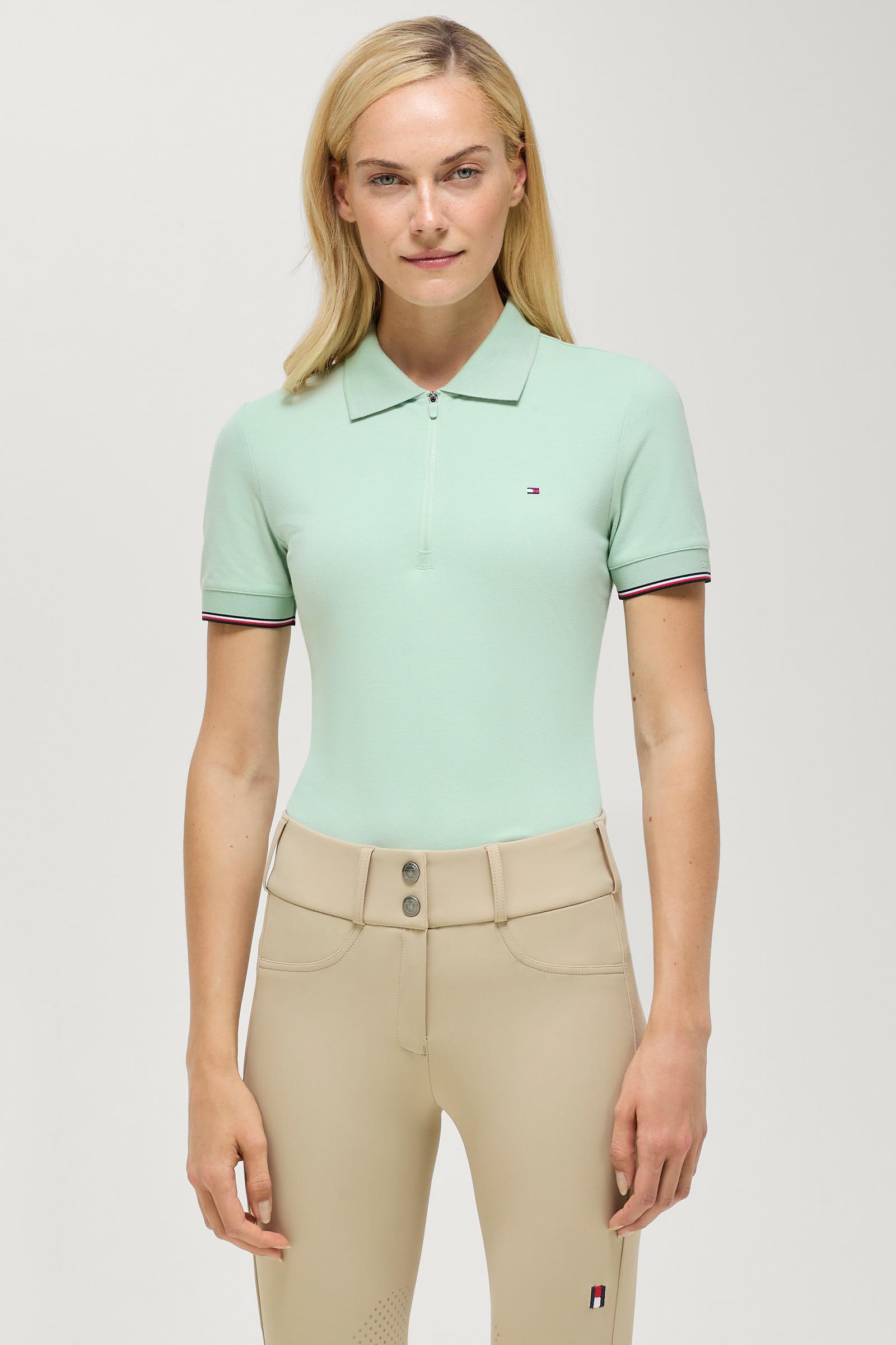 Belair Mint Tommy Hilfiger Equestrian Anaheim Women's Zip Poloshirt