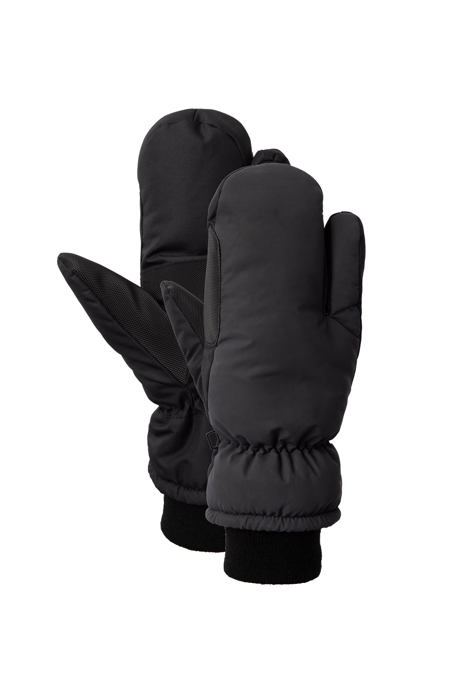 Dark Reflective Silver Horze Reflective 3-Finger Mittens