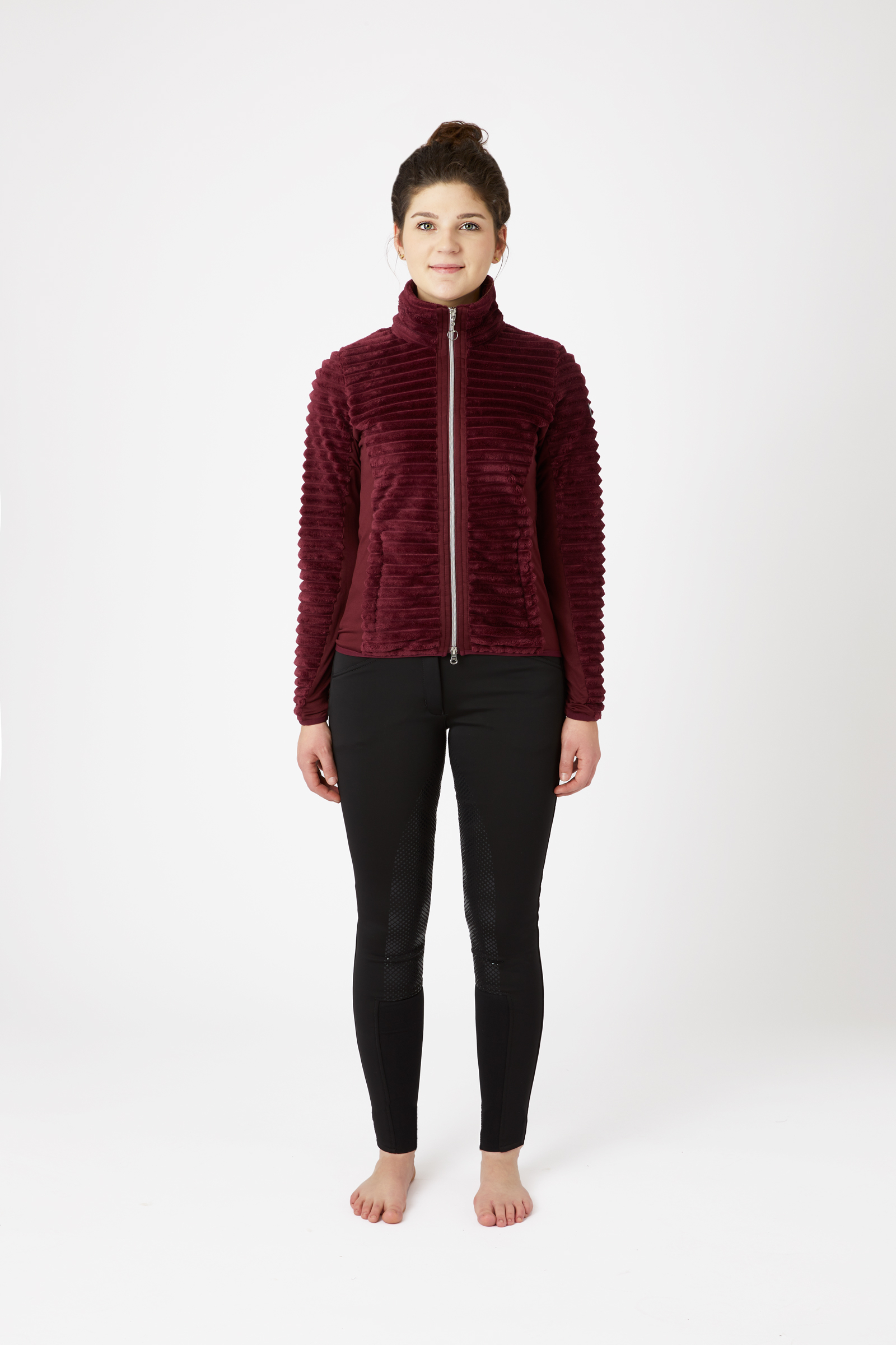 Horze Della Women's Striped Fleece Riding Riding Jacket