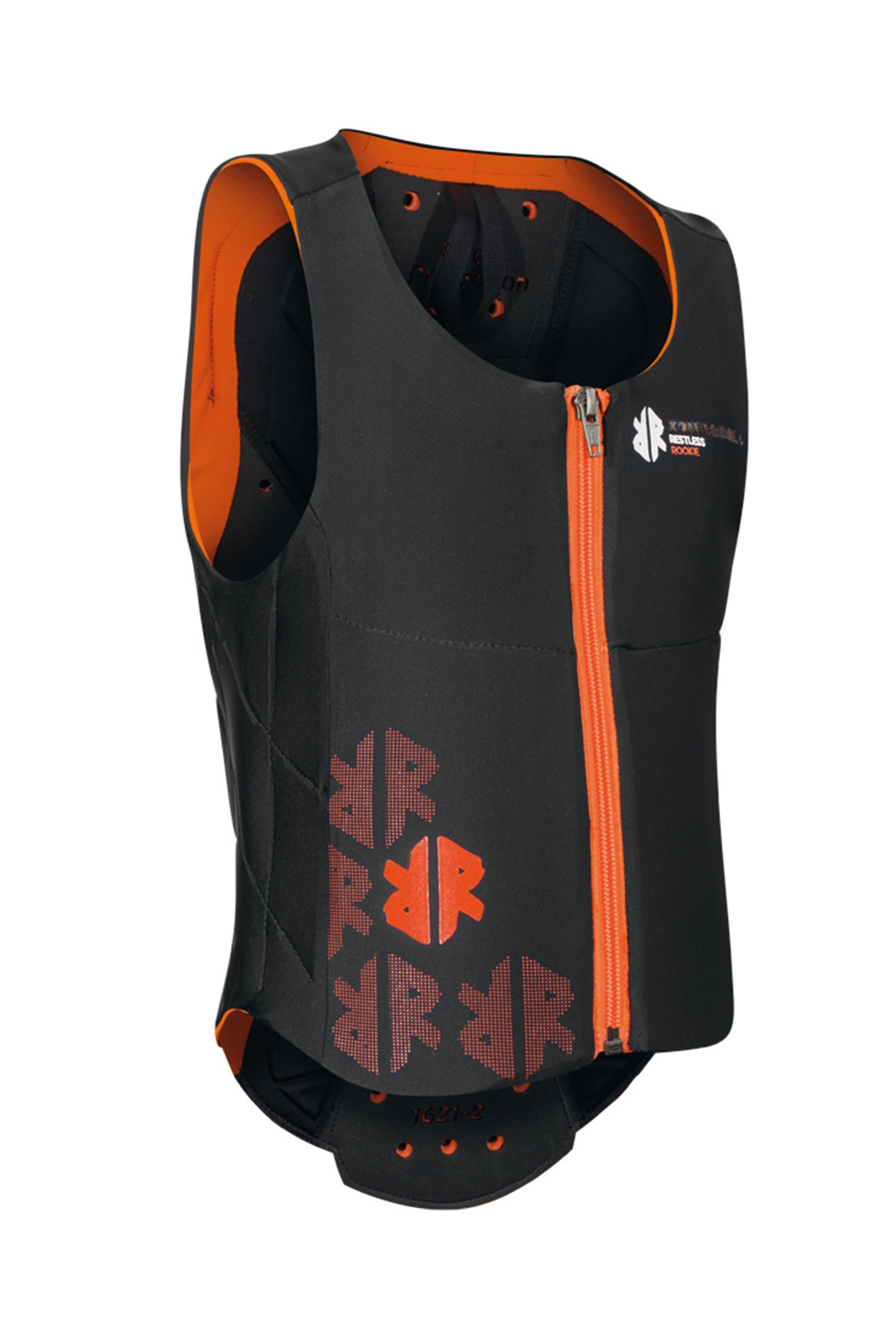 Black/Orange Komperdell Kids&acute; Ballistic Vest With Back Protectorq