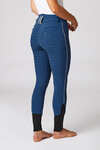 Women's High Waist Full Seat Breeches with Contrasting Piping