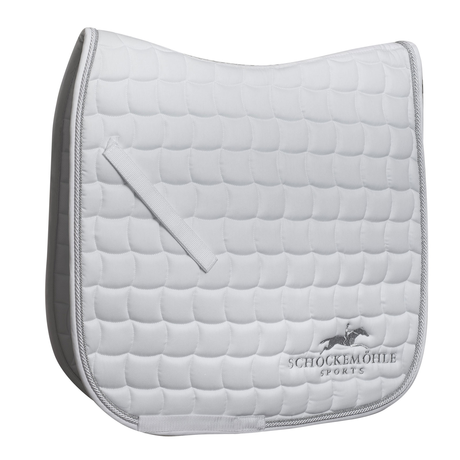 White/Silver Schockemöhle Sports Dynamite DL, Saddle pad Dressage with logo