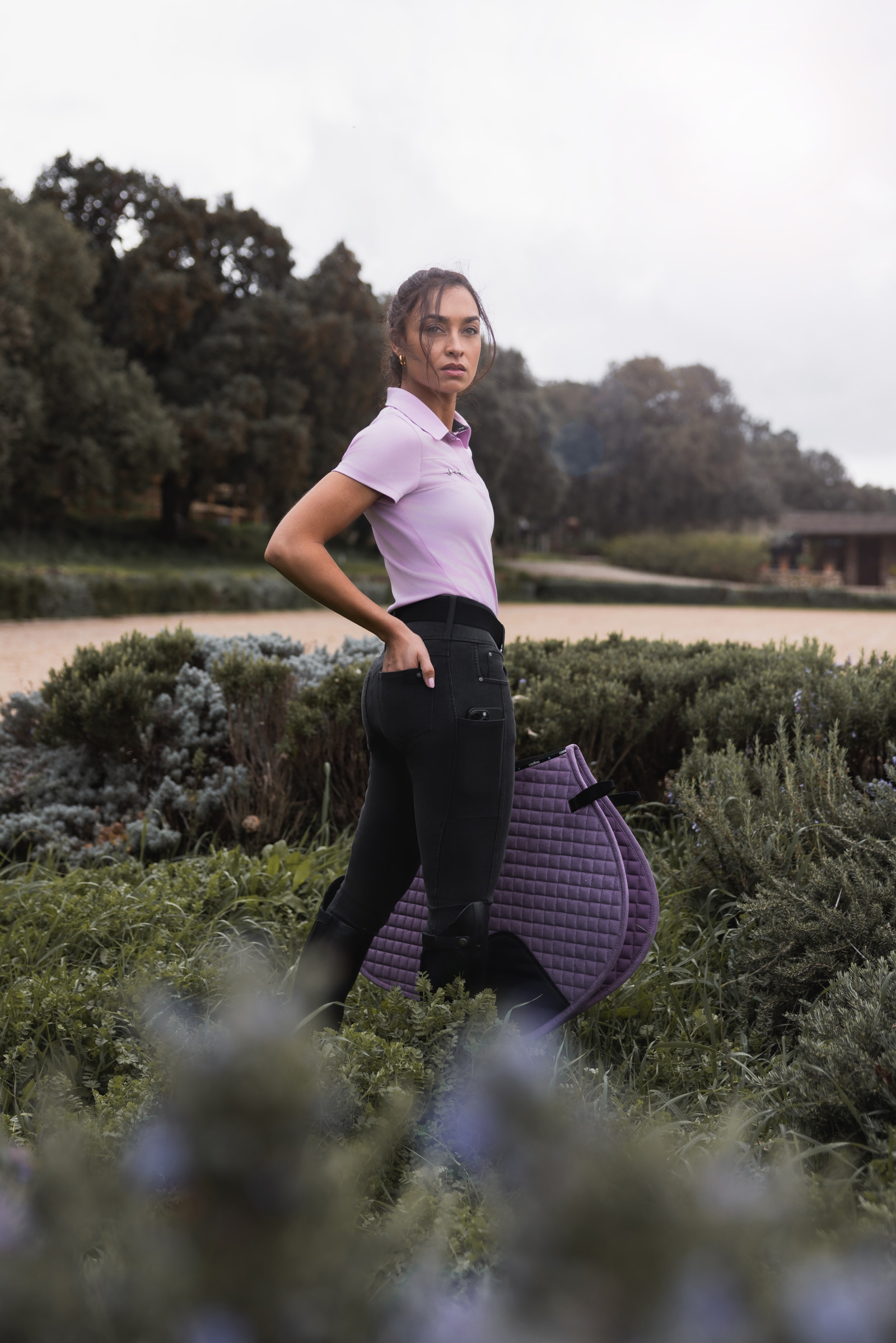 Horze Carolyn Women&acute;s Denim Full Grip Breeches