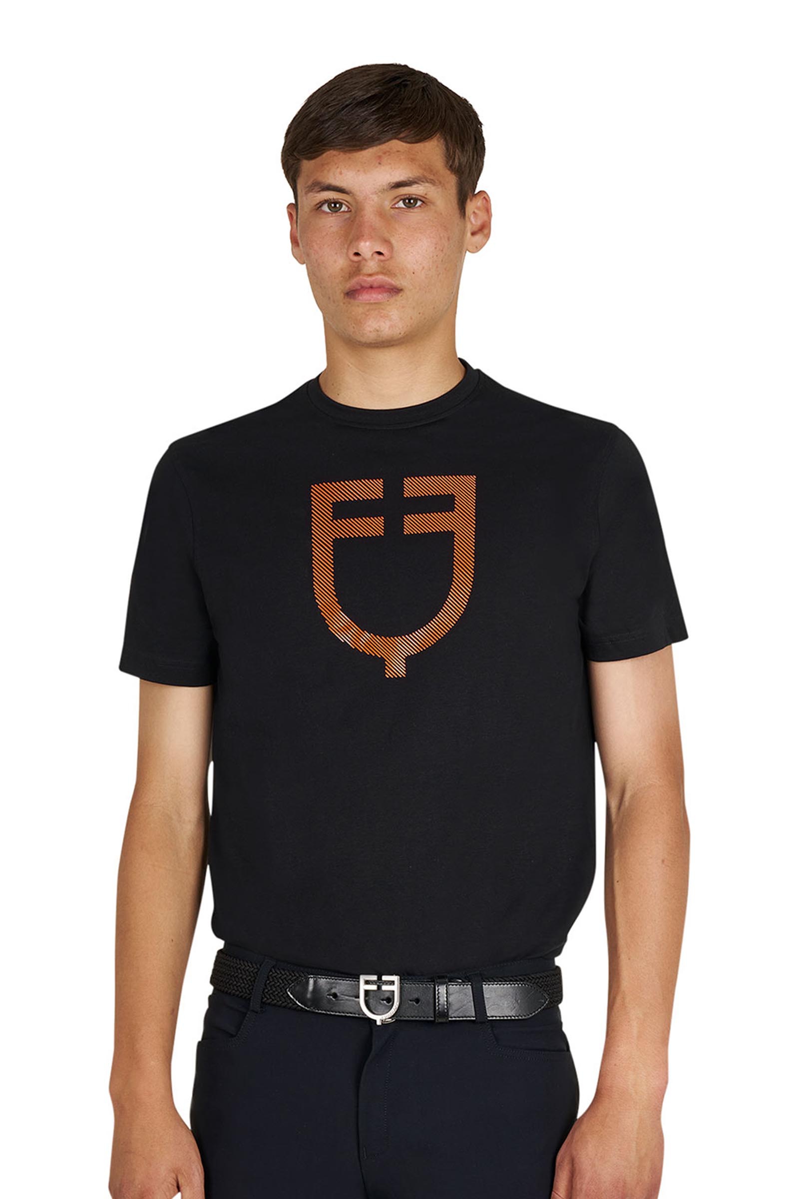 Equestro SS2026 Men's Basic T-Shirt With Glossy Logo