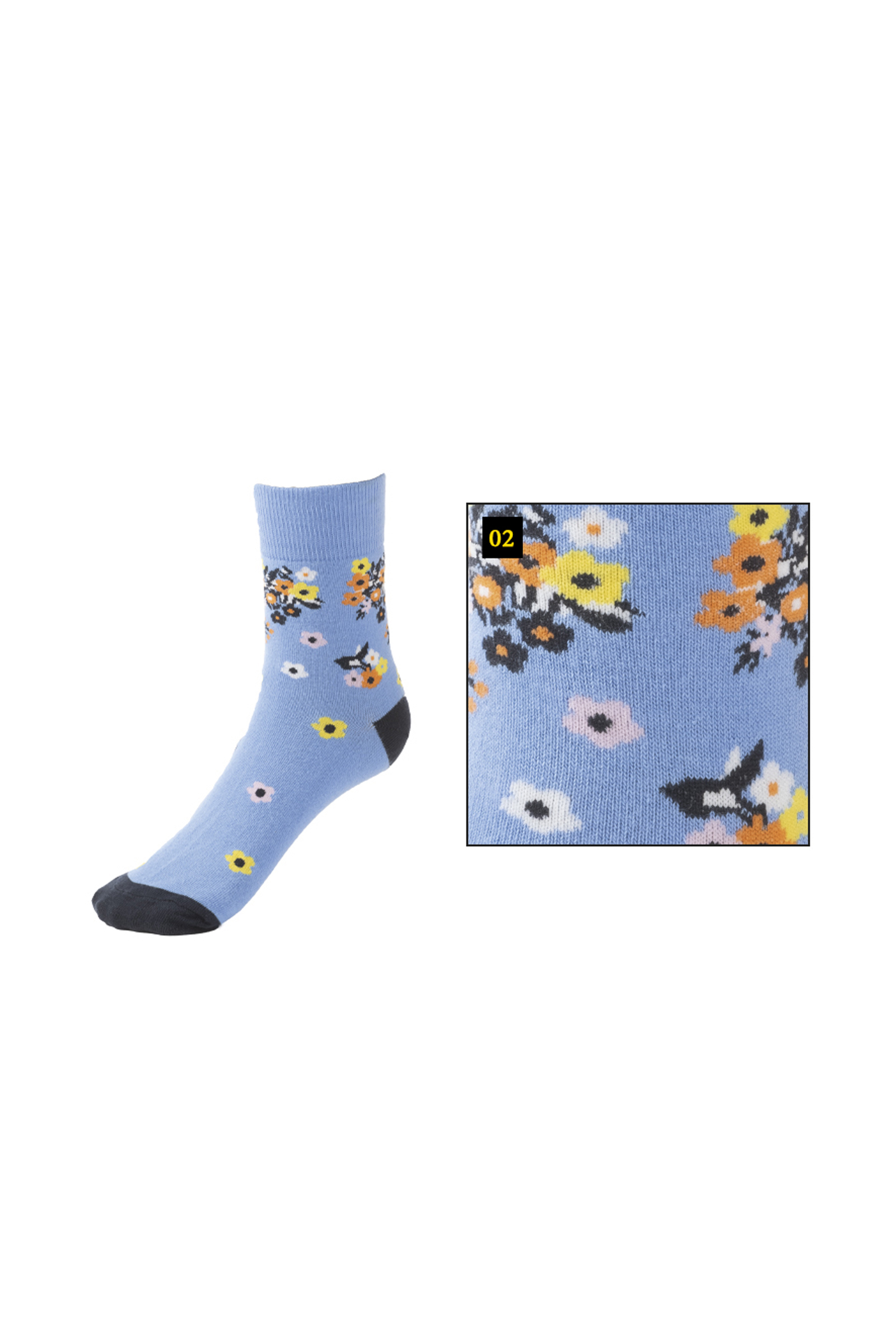 Lightblue/Multicolor Kavalkade KavalSocks Summer Shorties
