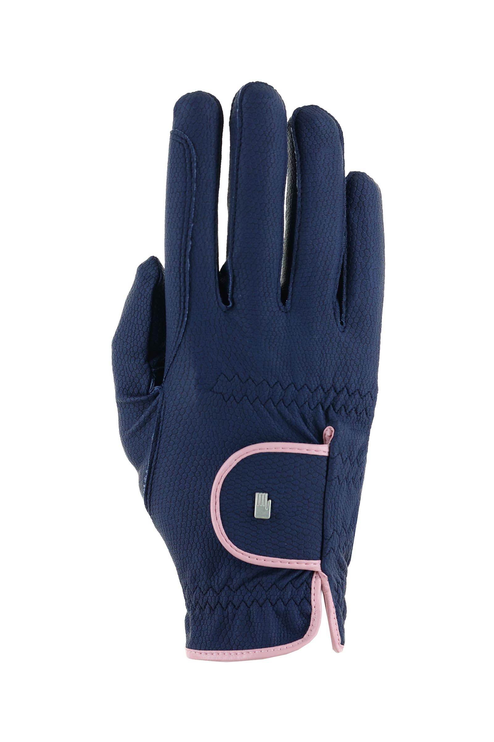 Navy/Vintage Pink Roeckl Lona Riding Gloves