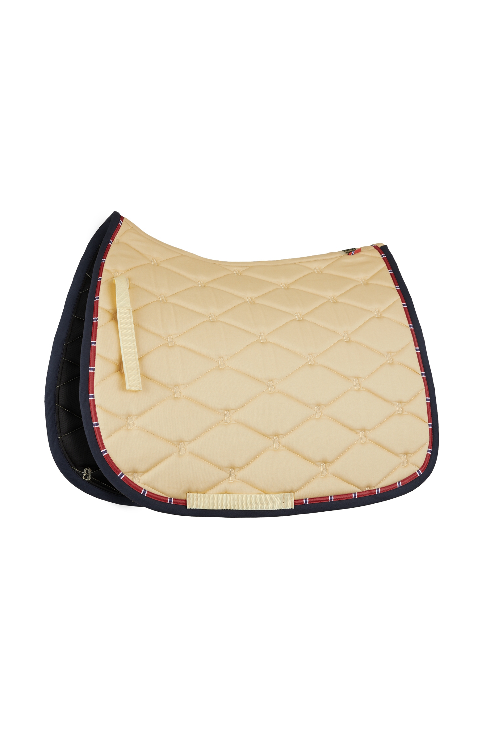 Weathered Teak Beige B Vertigo Amory All Purpose Saddle Pad with Monogram Embroidery