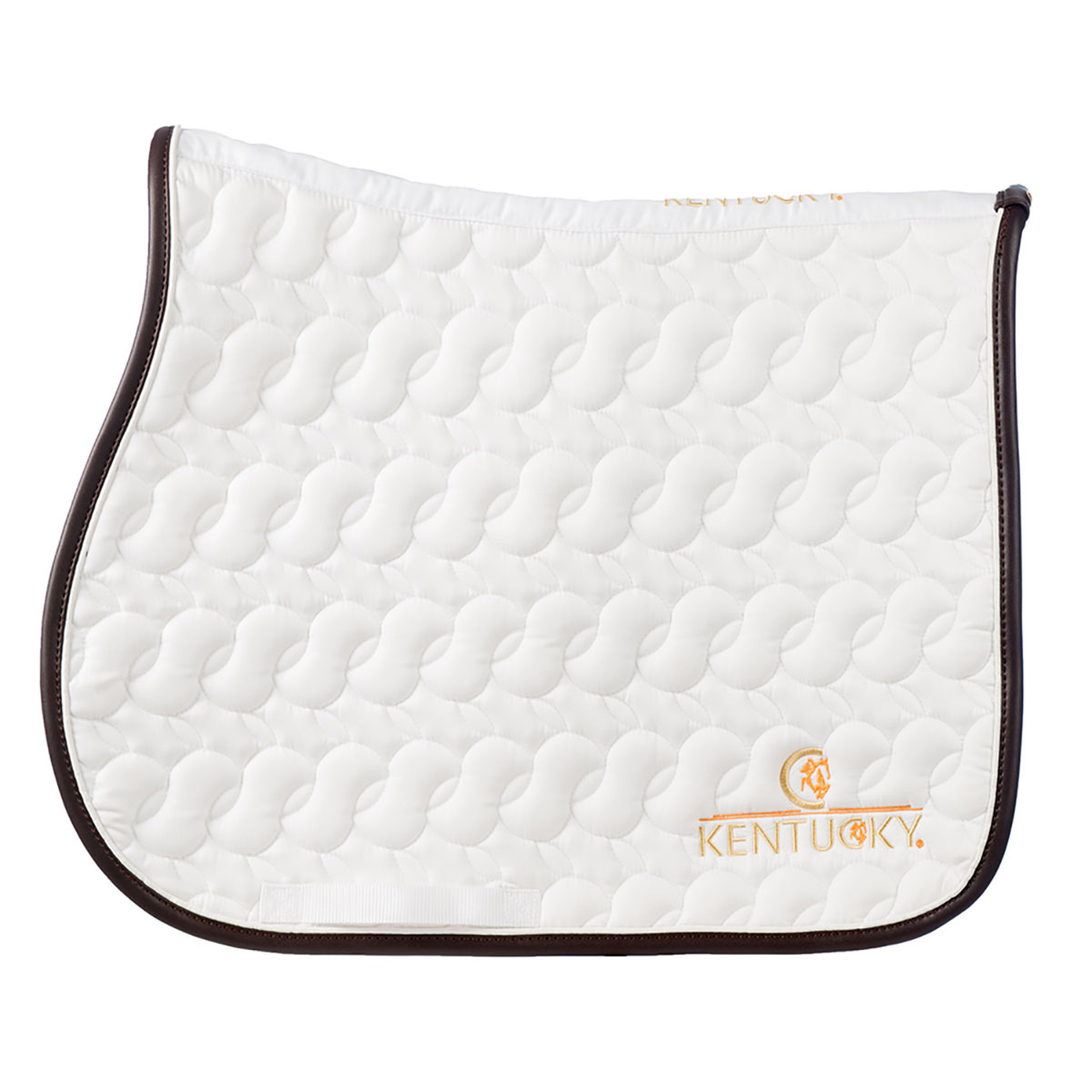 White/White/Brown Kentucky Horsewear Saddle Pad Absorb