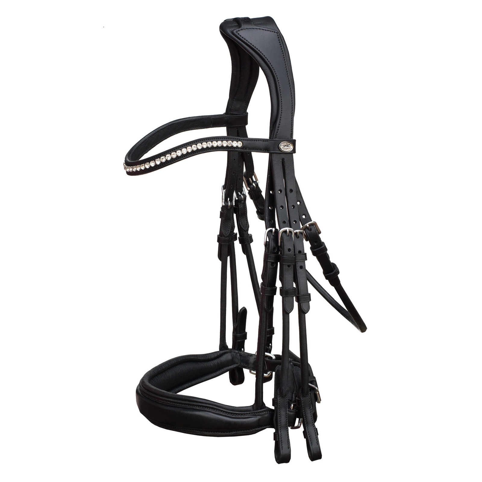 Black/Silver Schockem&ouml;hle Sports Venice Double Bridle