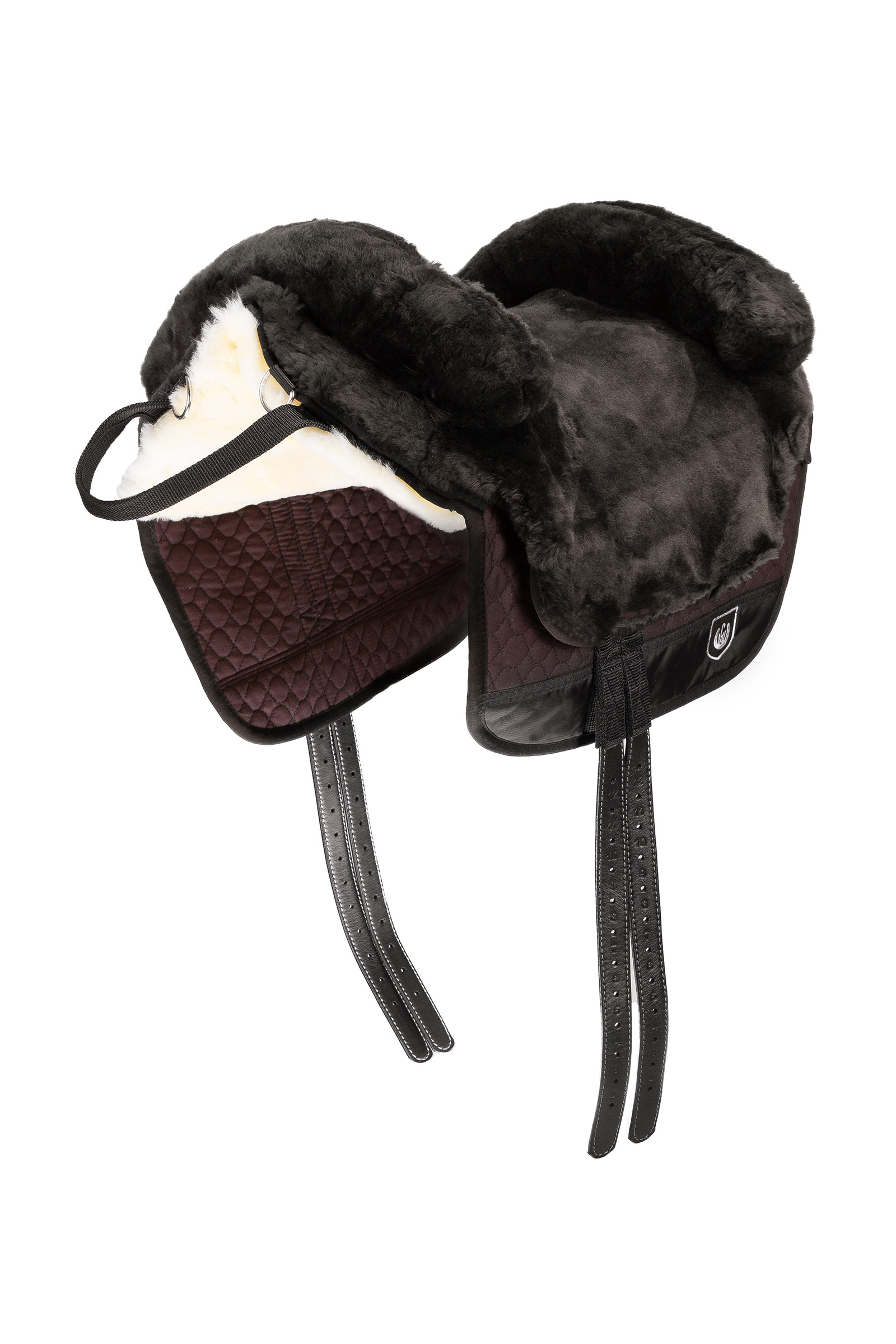 Brown off white Christ Lambskin Saddle Bareback Iberica Plus