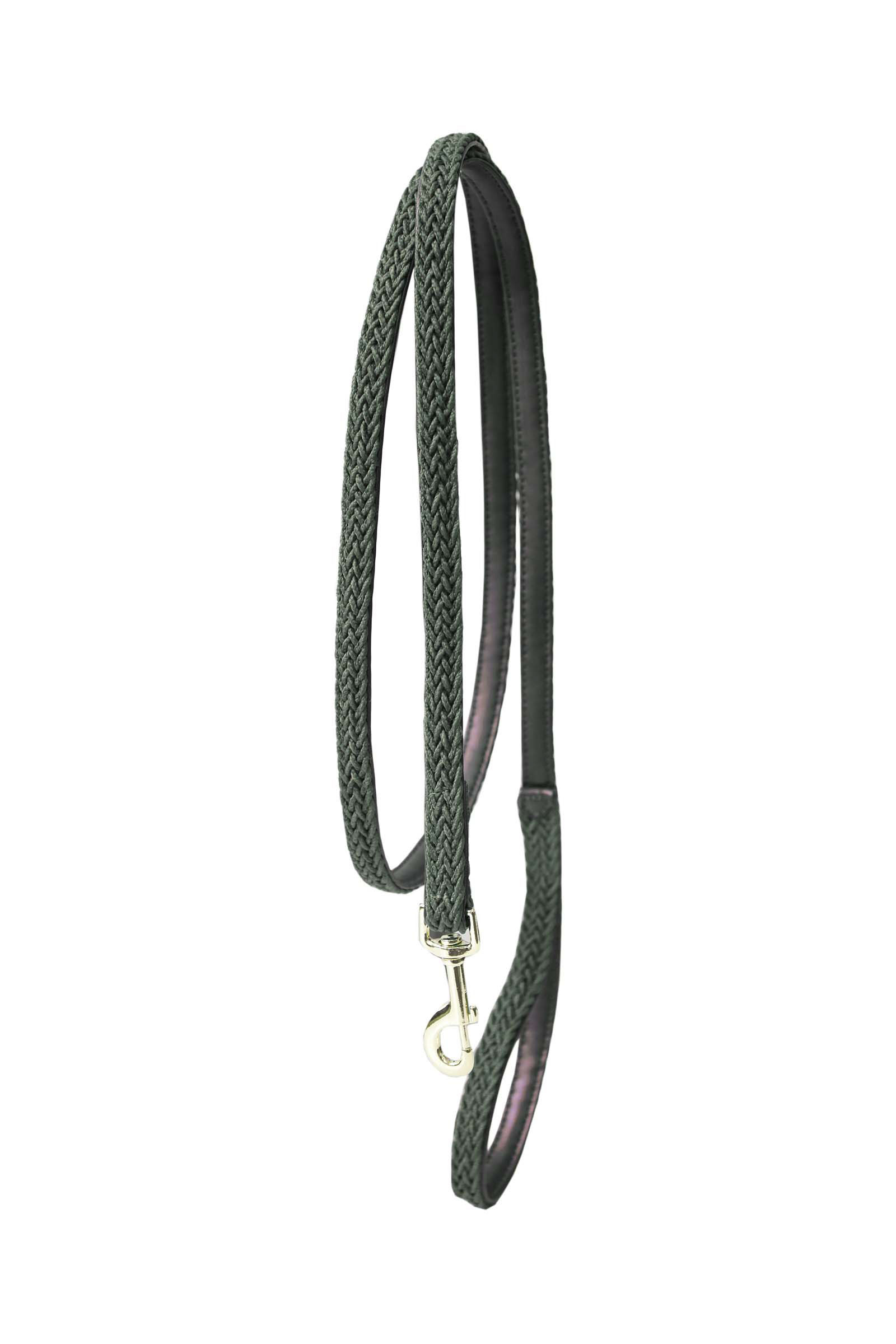 Olive Green Kentucky Horsewear Plaited Nylon Horse Lead, 2m