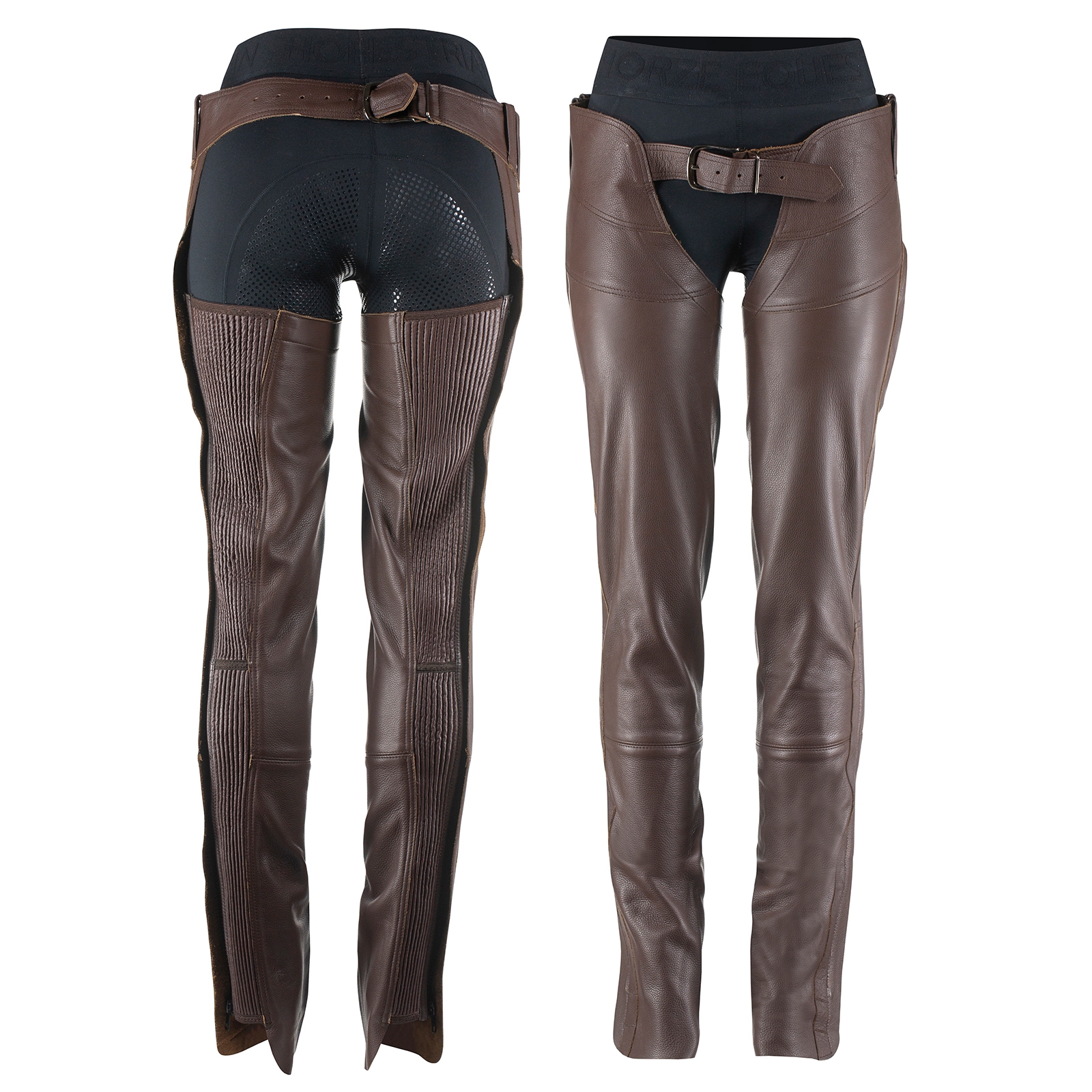 Dark Brown Horze Blake Leather Full Chaps