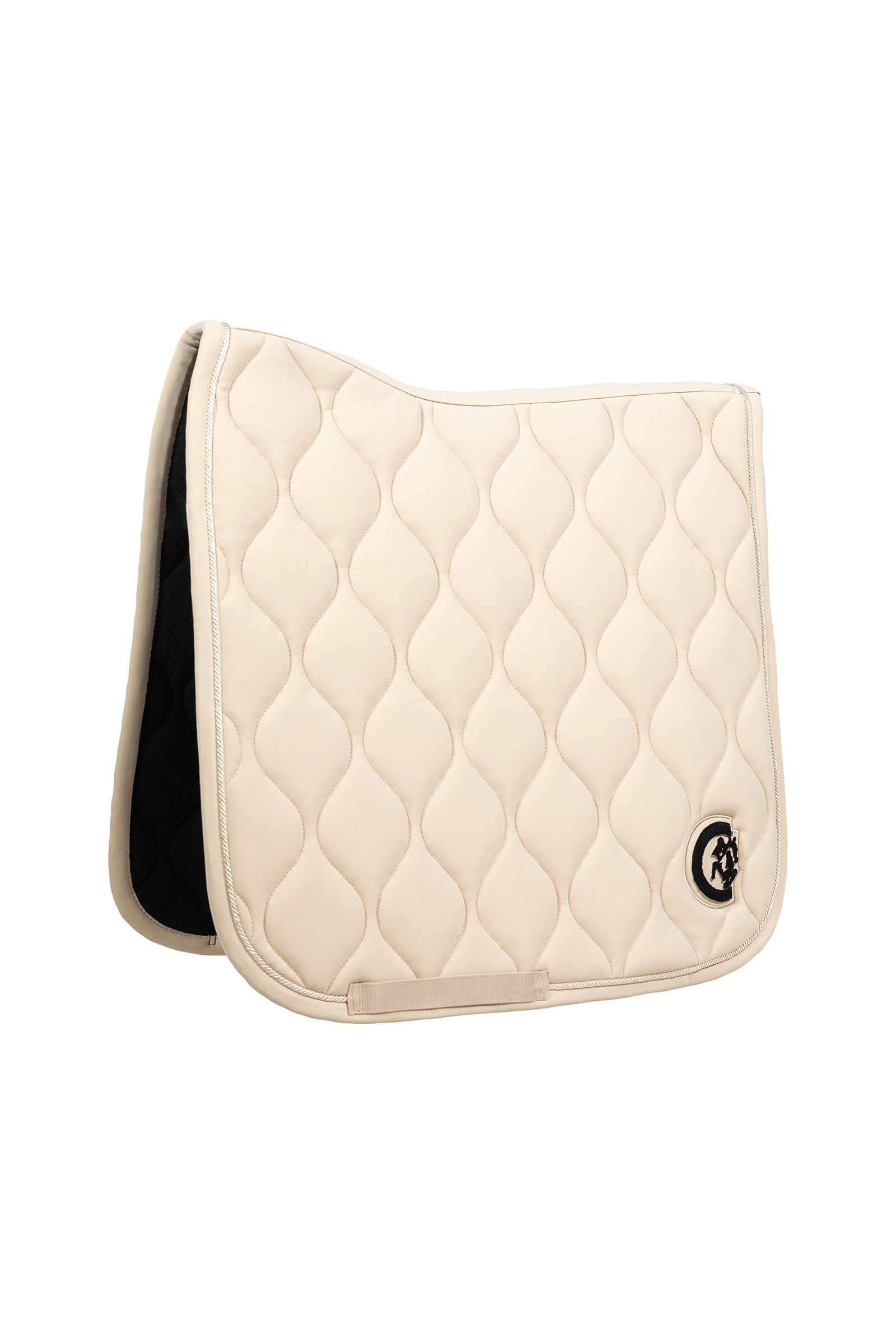 beige Kentucky Horsewear Saddle Pad Wave 3D Logo Dressage
