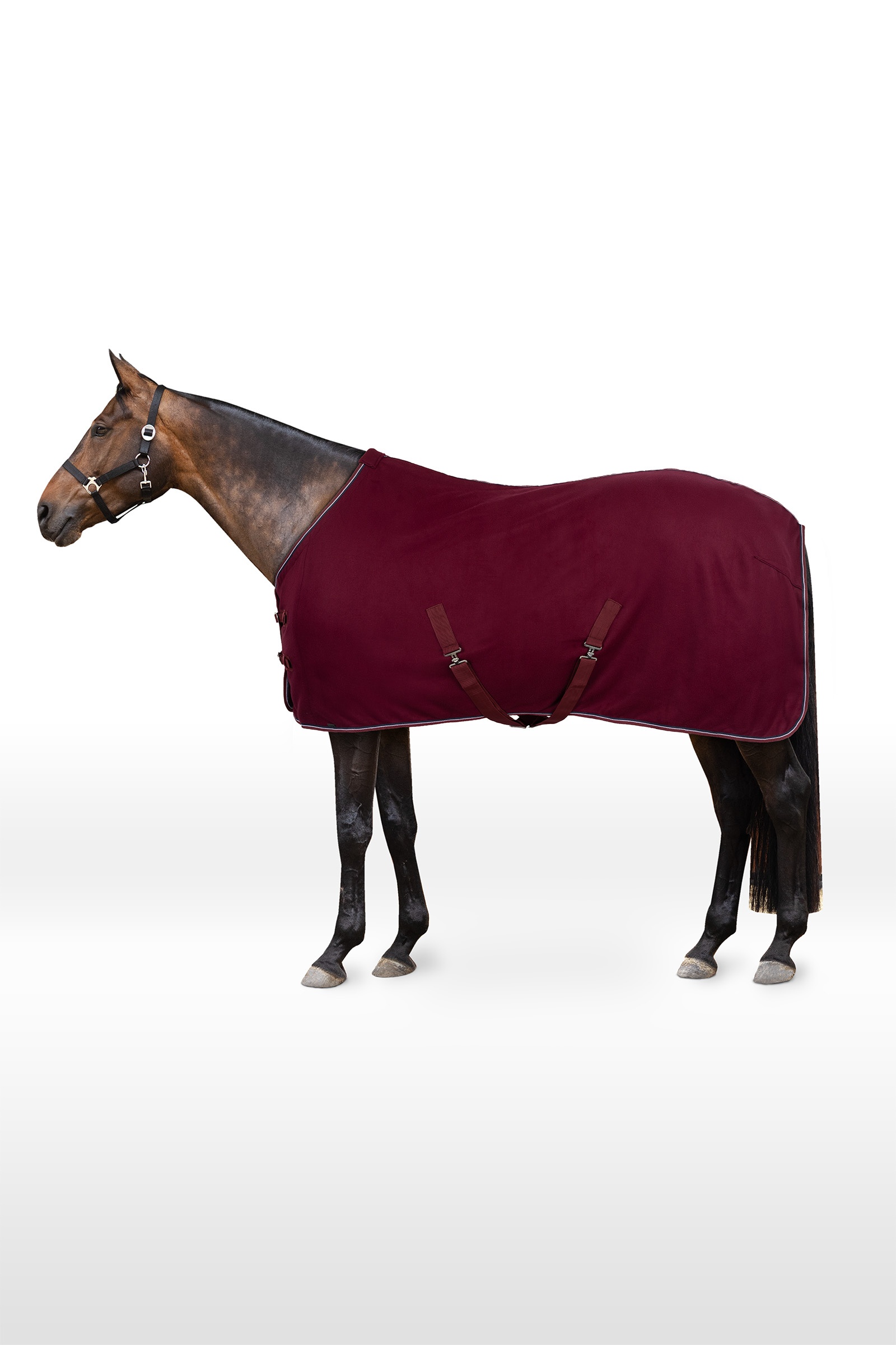 Dark Red Horze Kiel Fleece Rug