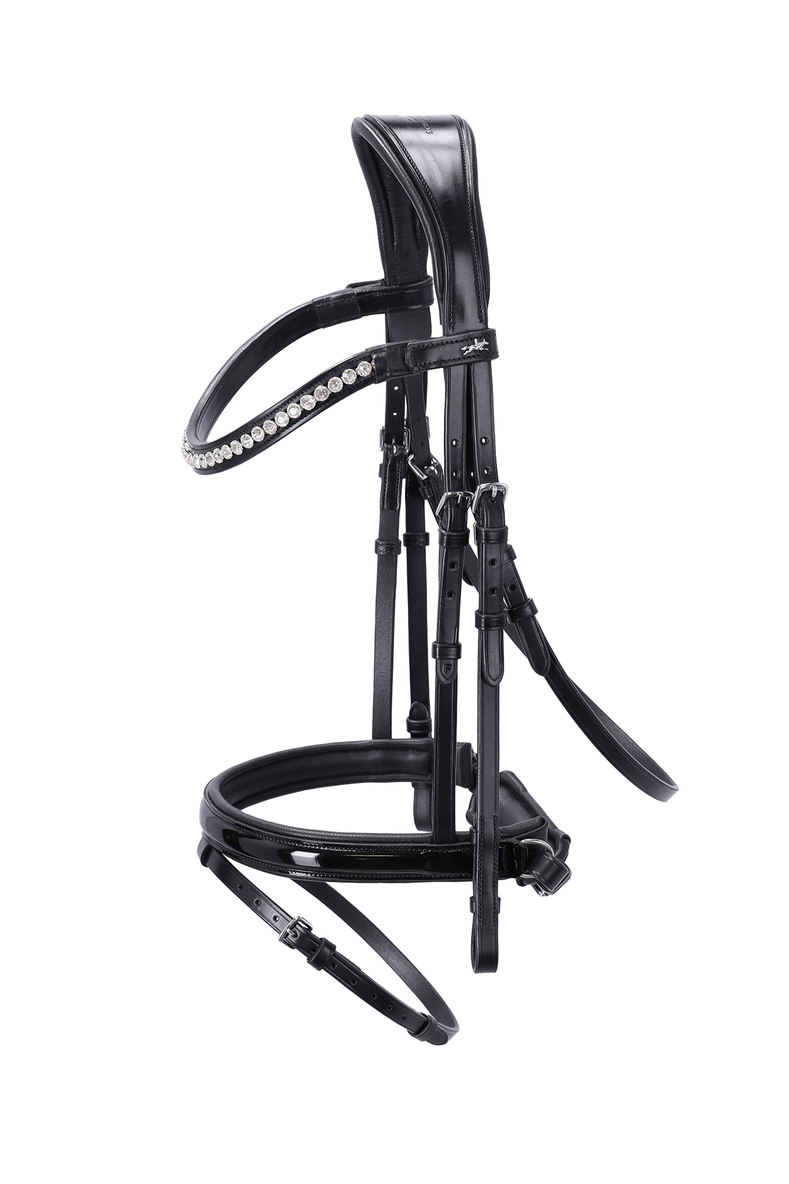 black/patent/silver Schockem&ouml;hle Sports Palermo Bridle