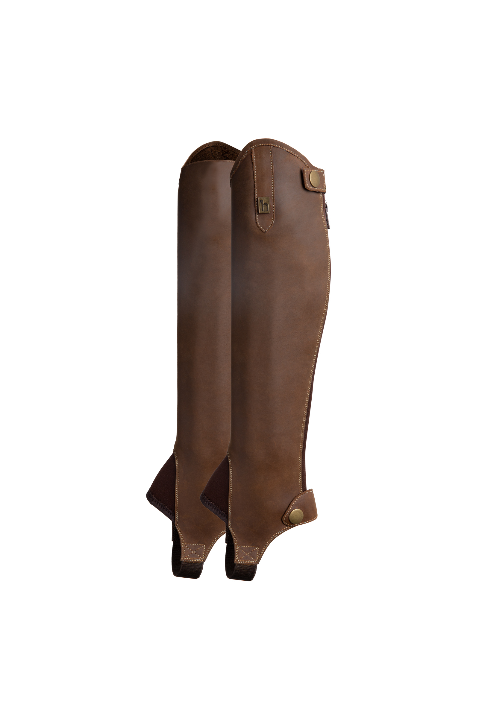 Brown Horze Ronda Teenage Leather Chaps