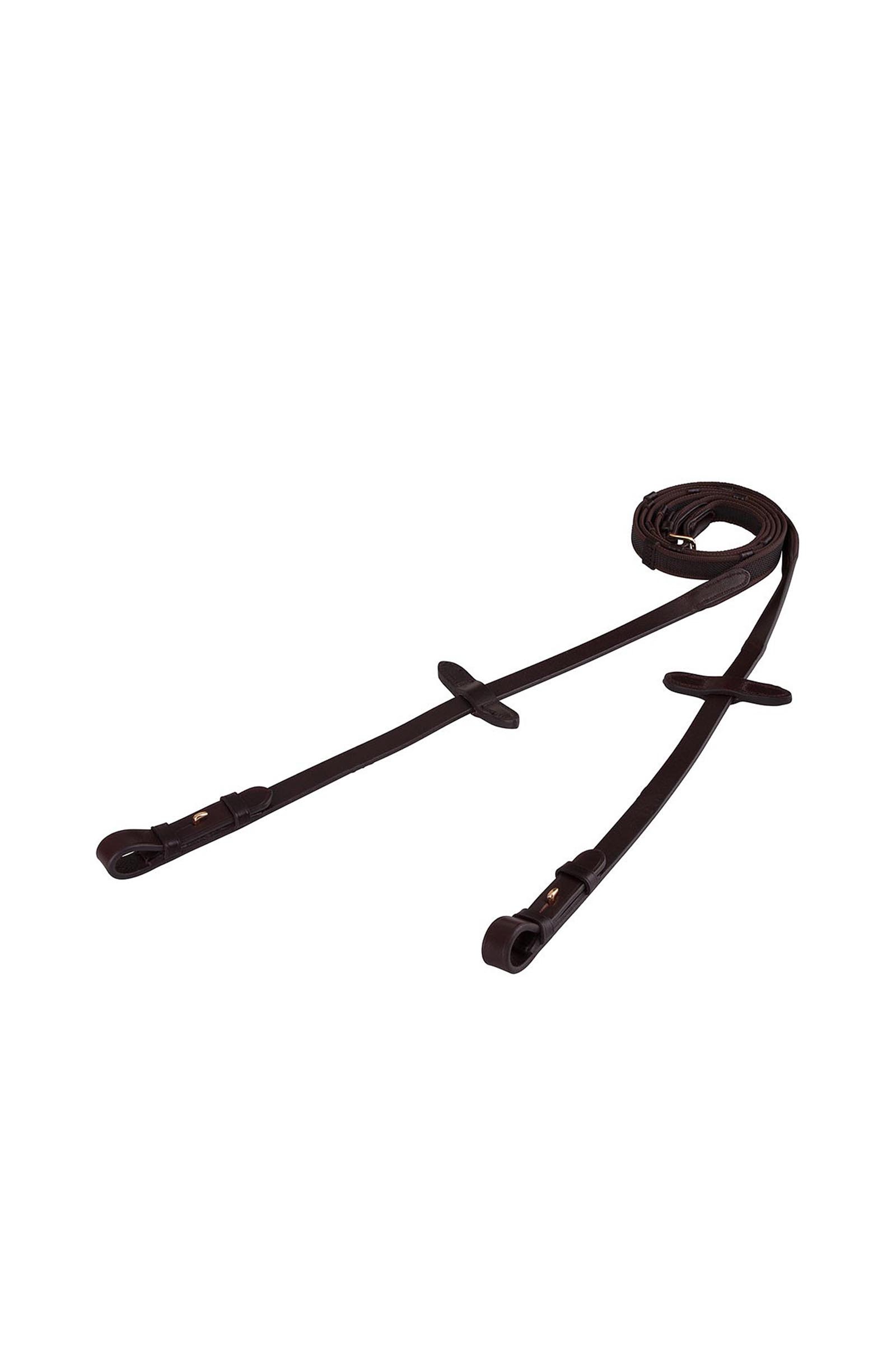 Brown/Gold BR Web Grip Reins, 19 mm