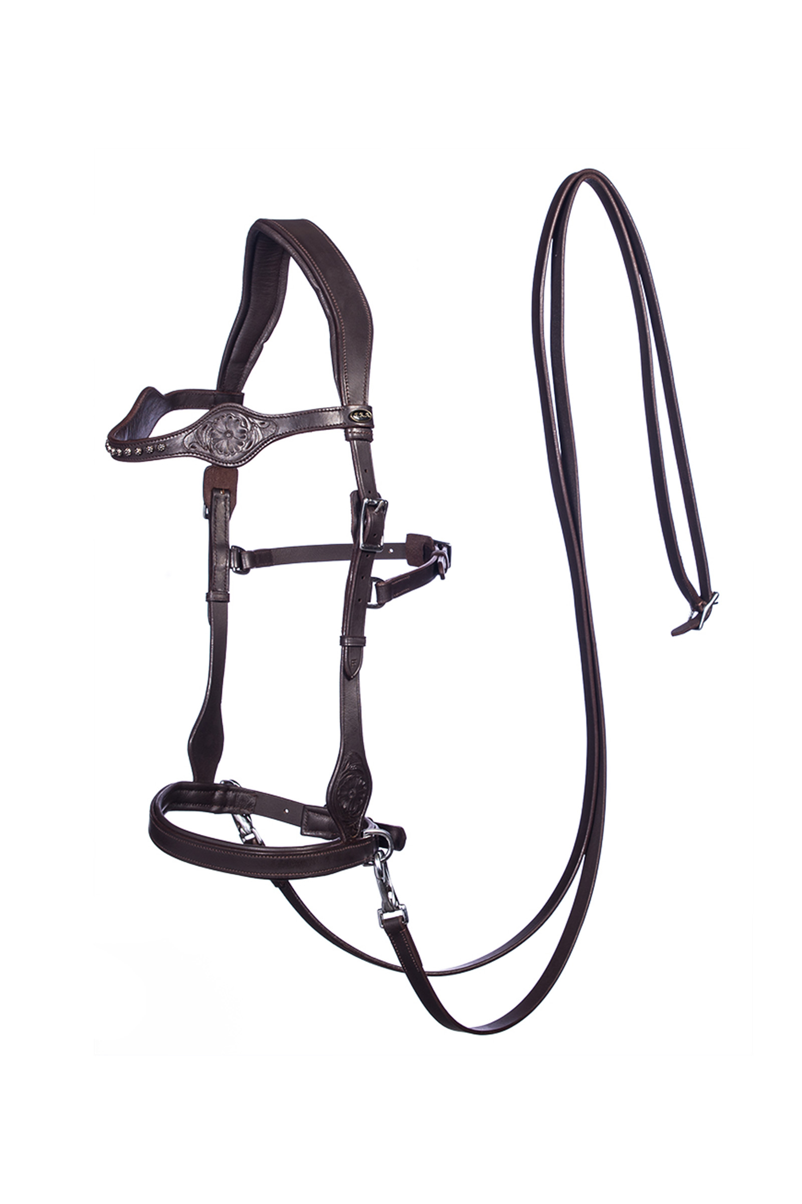 Brown F.R.A. Freedom Riding Articles Dandy Sidepull With Reins (System 3)
